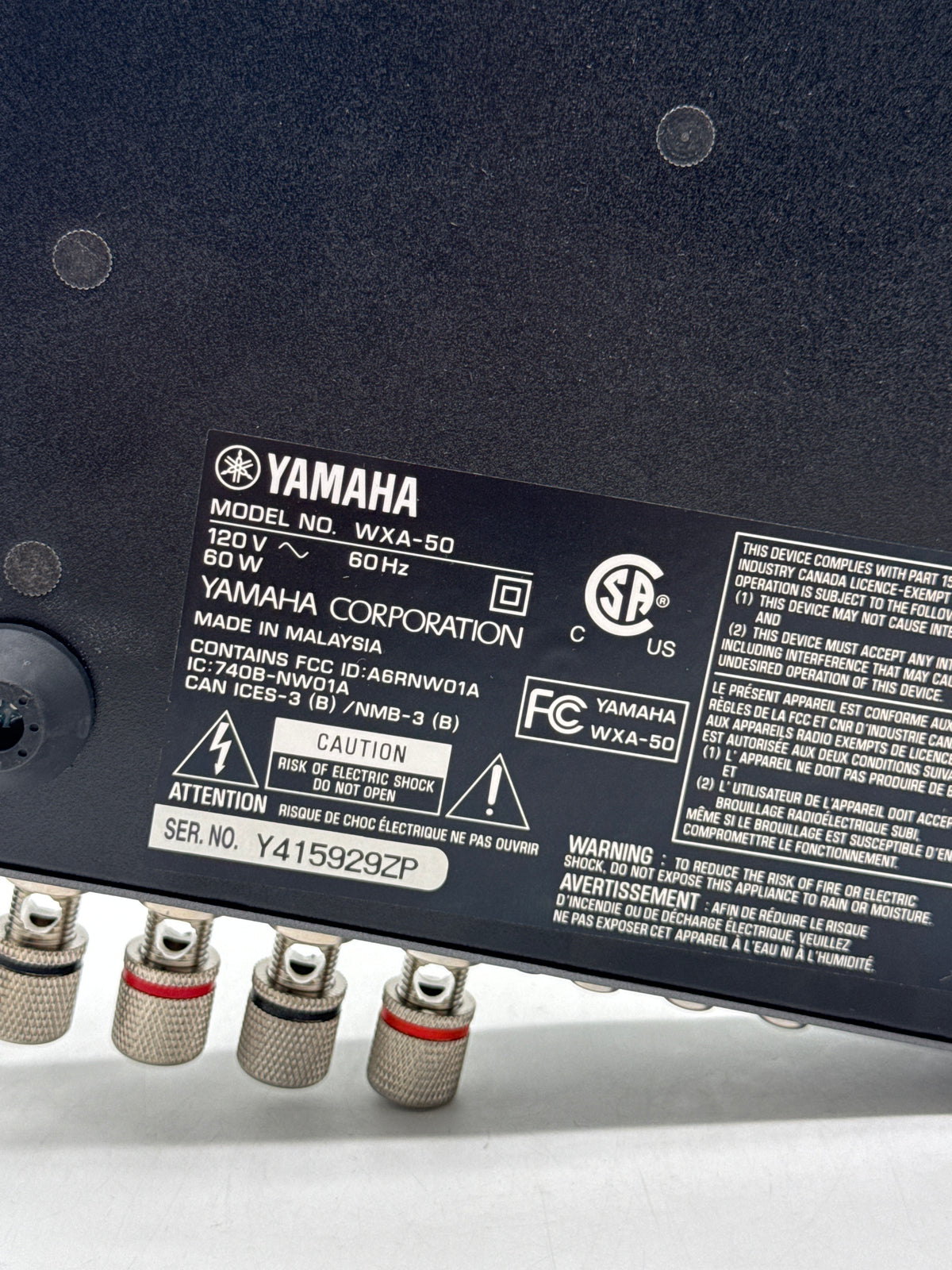 Yamaha WXA-50 Wireless Streaming Amplifier 2.1 Channel Black - For Parts