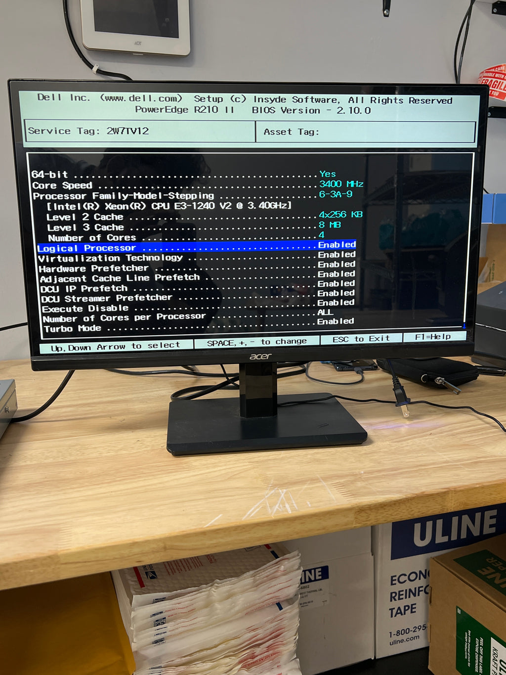 DELL PowerEdge R210 II Xeon E3-1240 v2 @ 3.4GHz 32GB RAM NO HDD