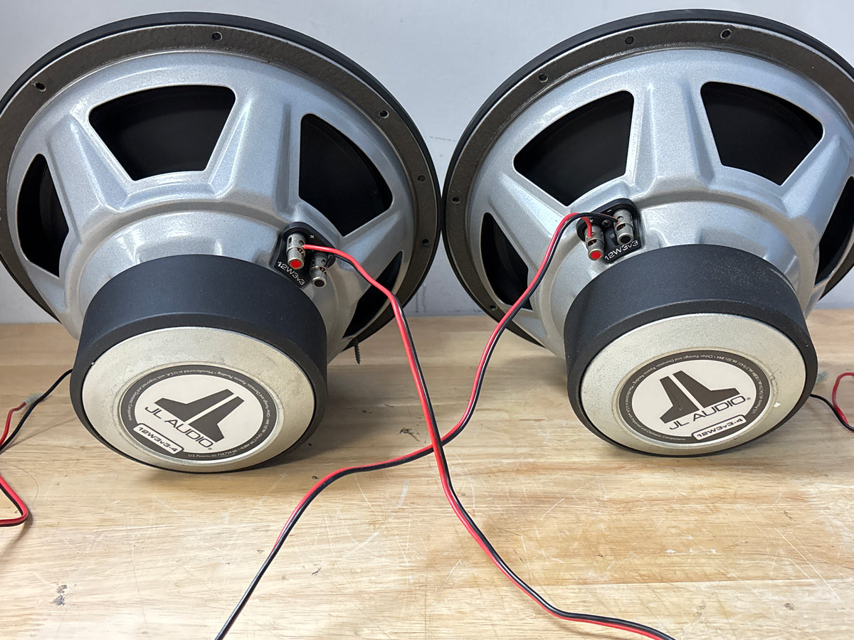 JL Audio 12W3v3-4 12in Subwoofers Pair 500W RMS 4-Ohm - Used