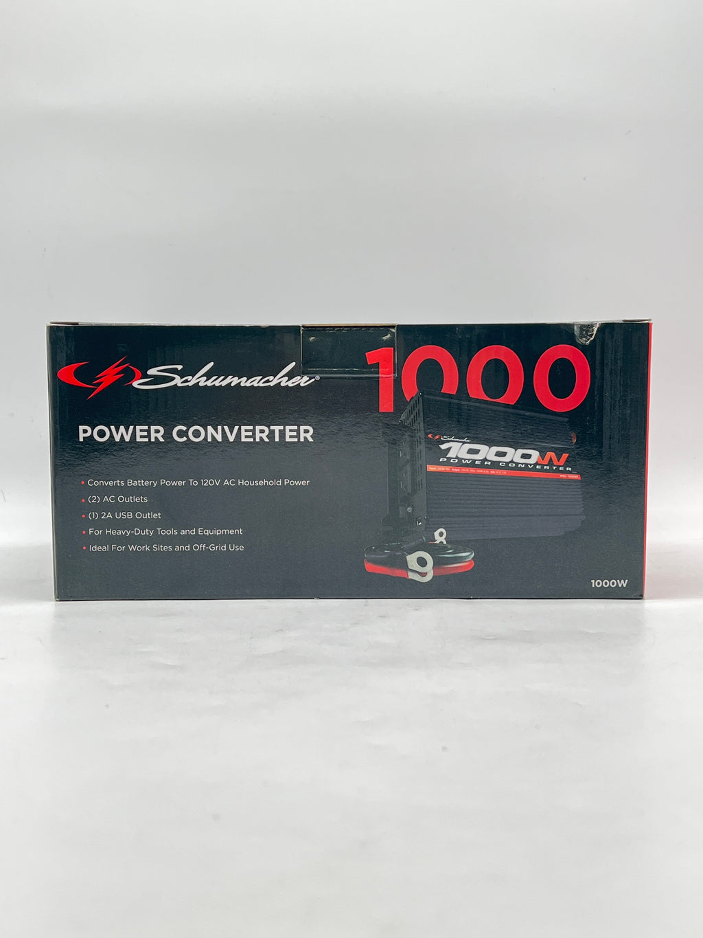 Schumacher PC-1000 1000W/2000 Peak Watt Power Inverter Black - New
