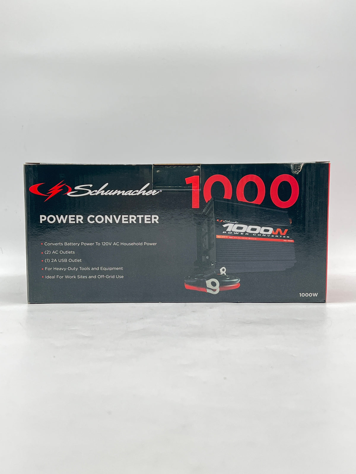 Schumacher PC-1000 1000W/2000 Peak Watt Power Inverter Black - New