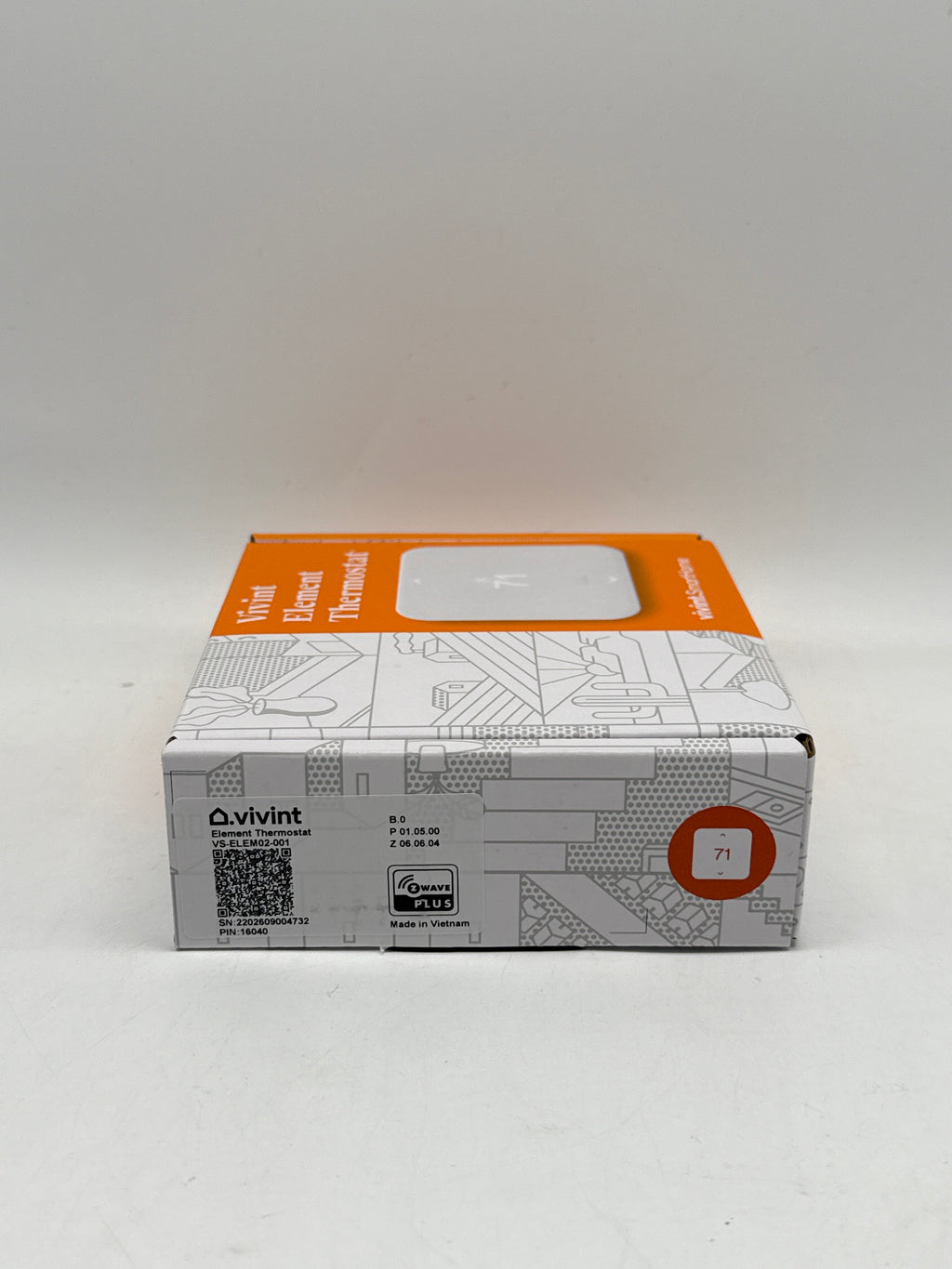 Vivint Smart Thermostat VS-ELEM02-001 White - New