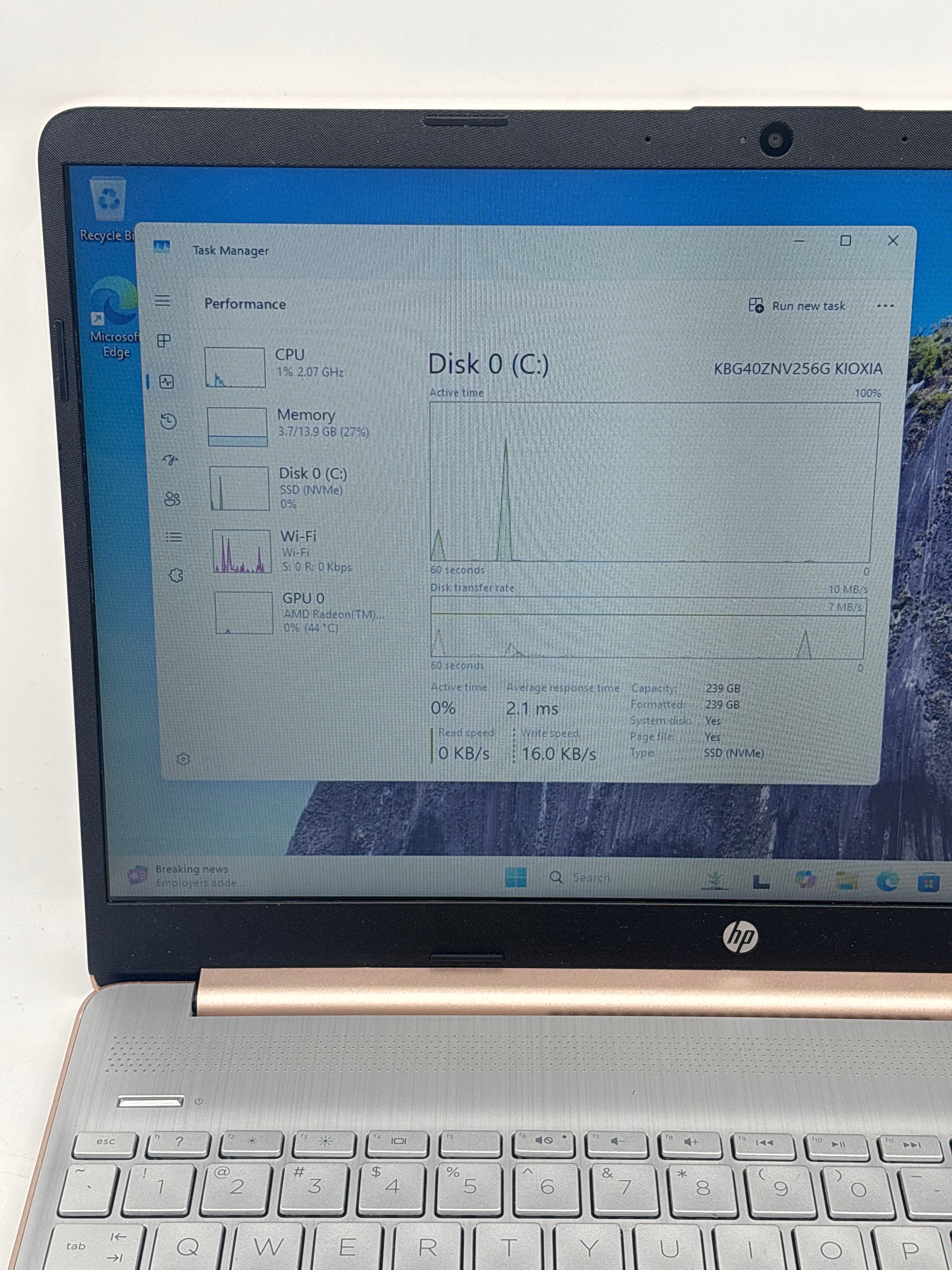 HP 15-ef0025wm Ryzen 5 3500U 16GB RAM 256GB SSD