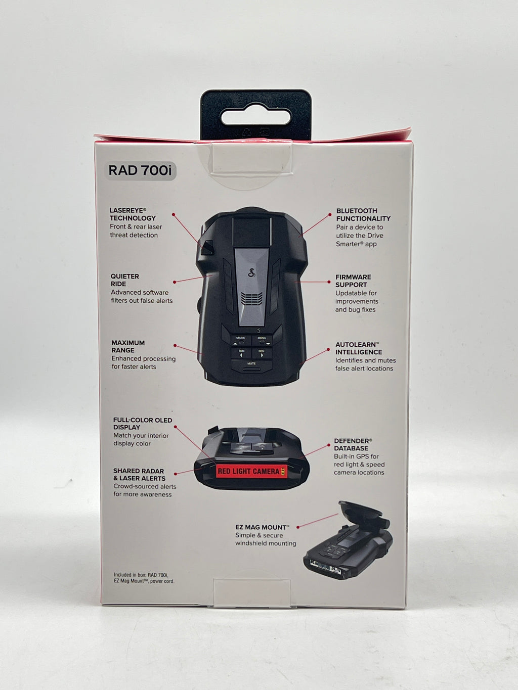 Cobra RAD 700i Radar Laser Detector GPS Bluetooth Black - New