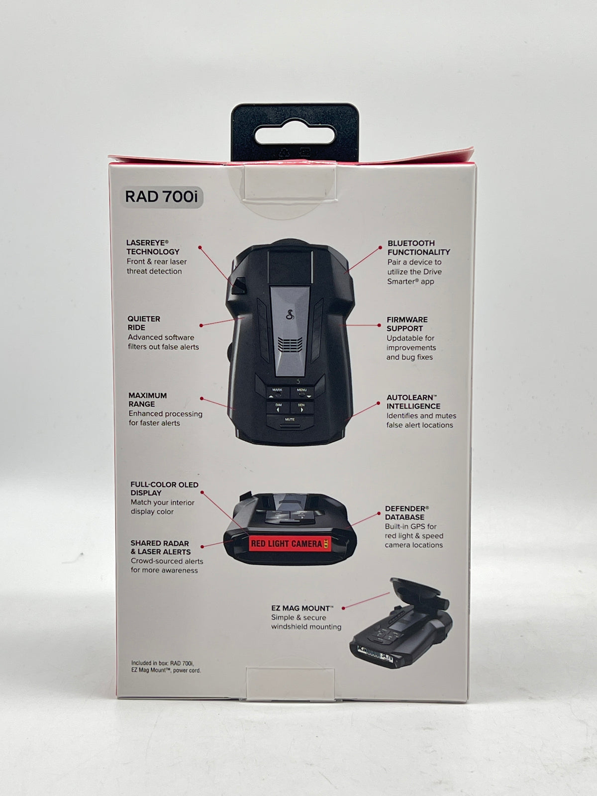 Cobra RAD 700i Radar Laser Detector GPS Bluetooth Black - New