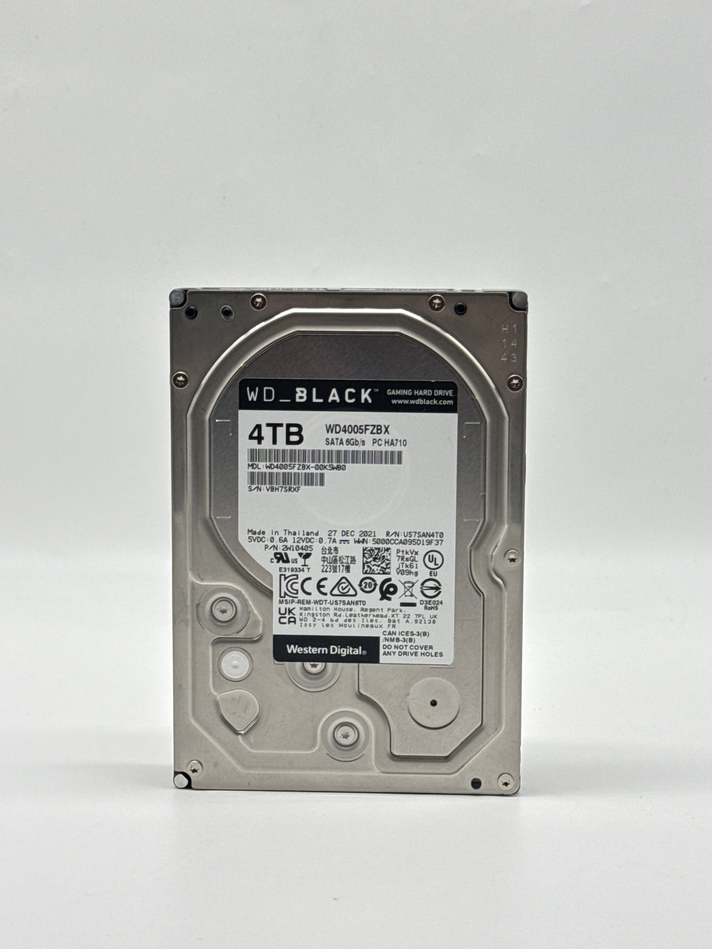 Western Digital WD Black WD4005FZBX 4TB SATA III 7200RPM Internal HDD - Used