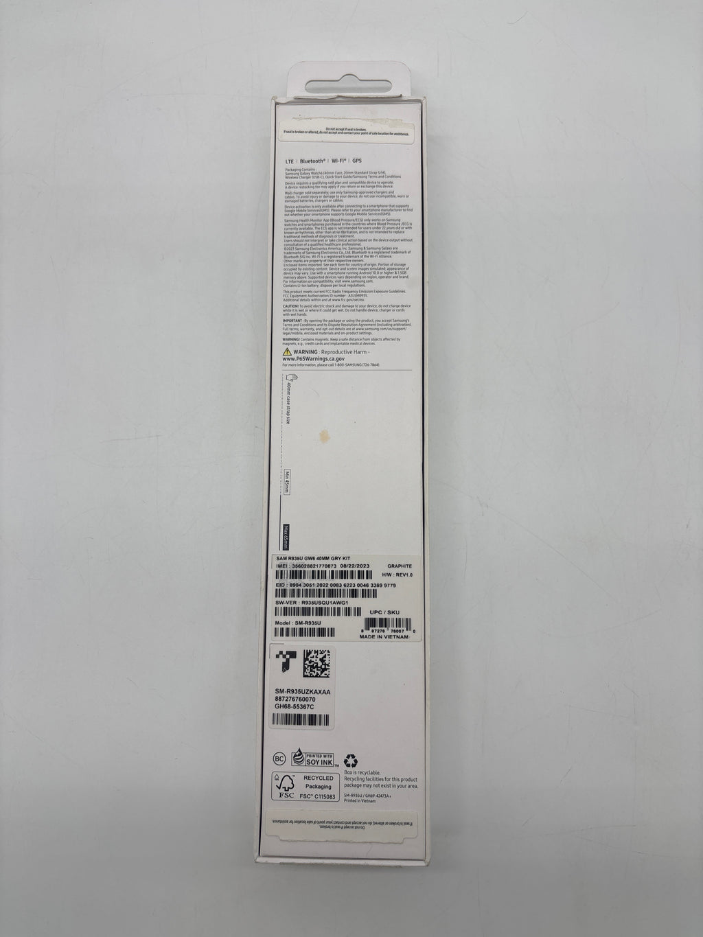 Samsung Galaxy Watch 6 SM-R95U 40mm Gray Unlocked - Used With Box