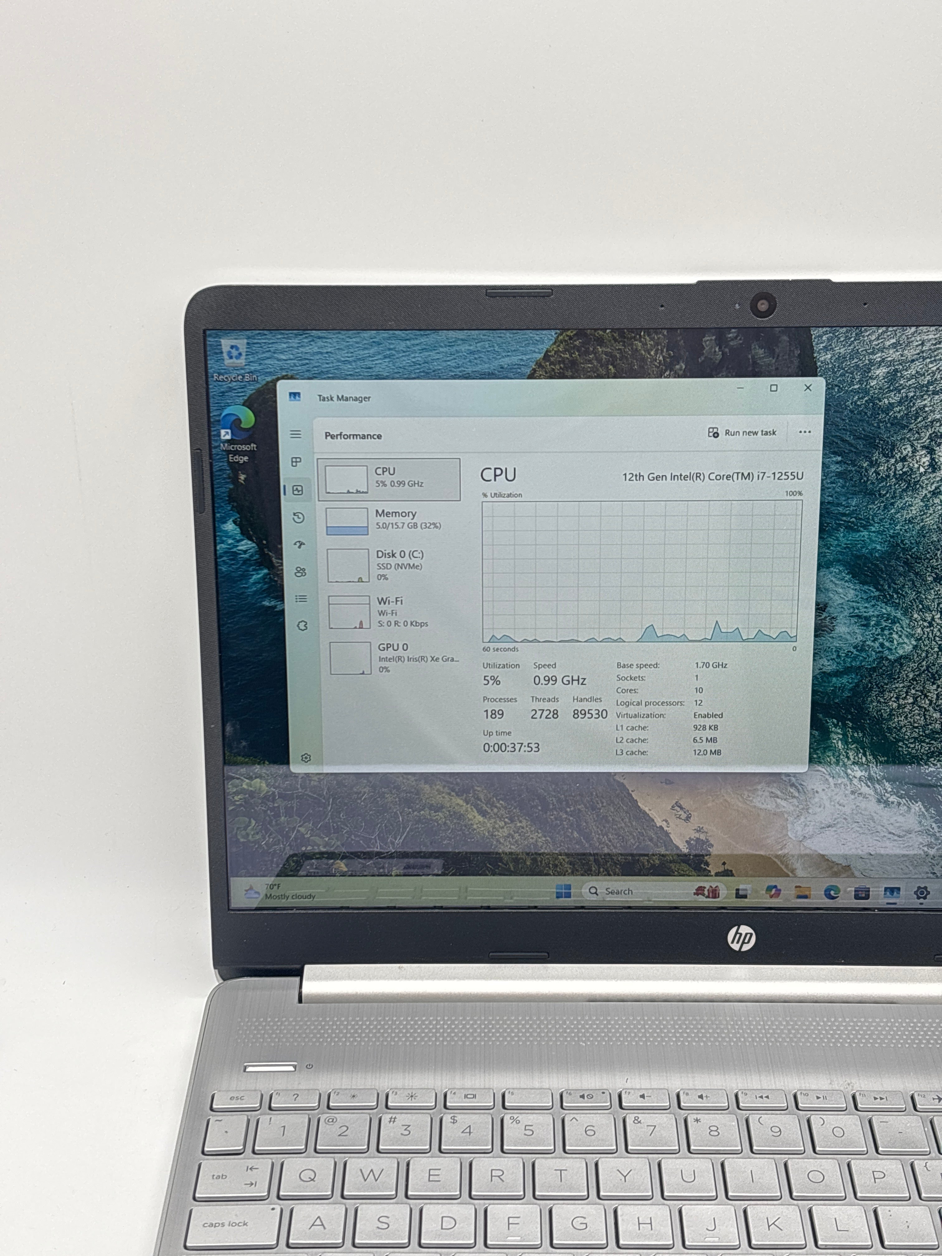 HP 15-dy5073dx i7 1255U 16GB RAM 512GB SSD