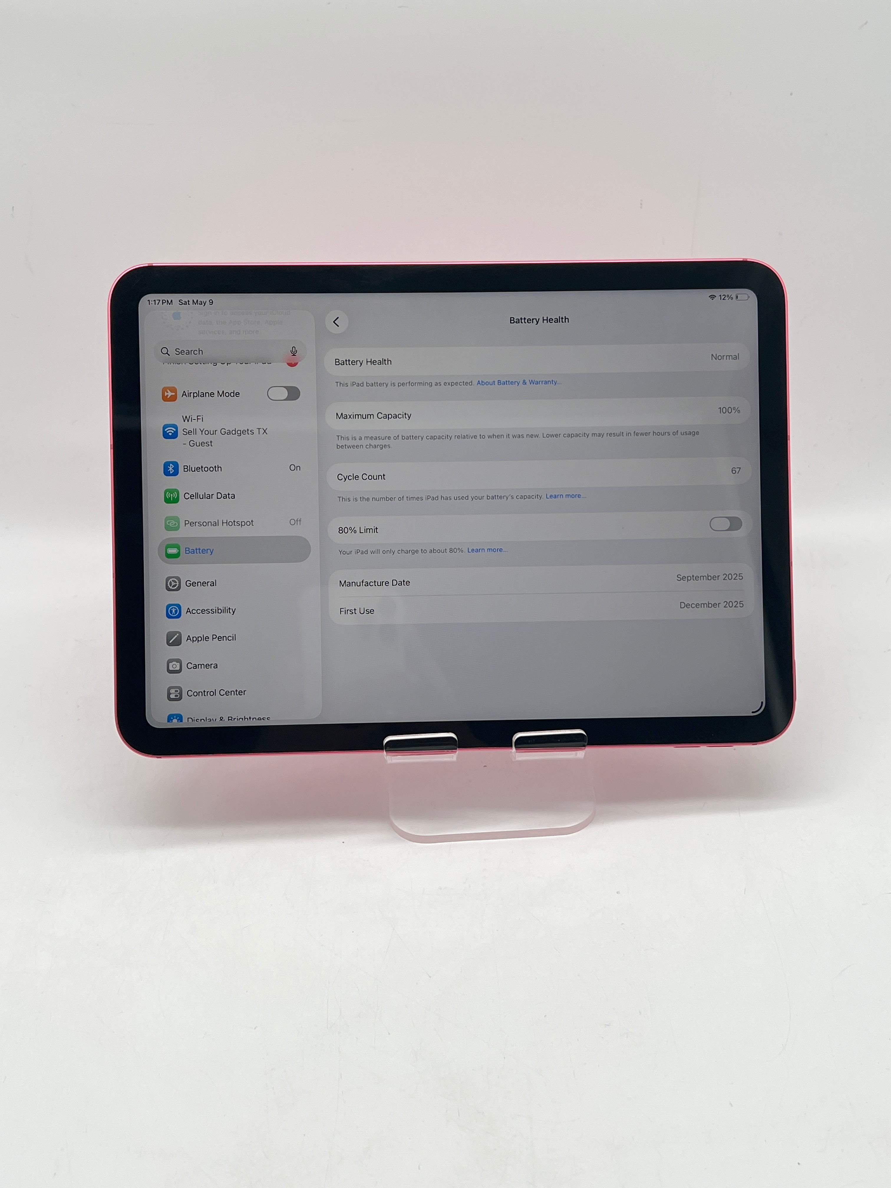 Apple iPad A16 A3355 128GB Wi Fi + Cellular Unlocked - Used