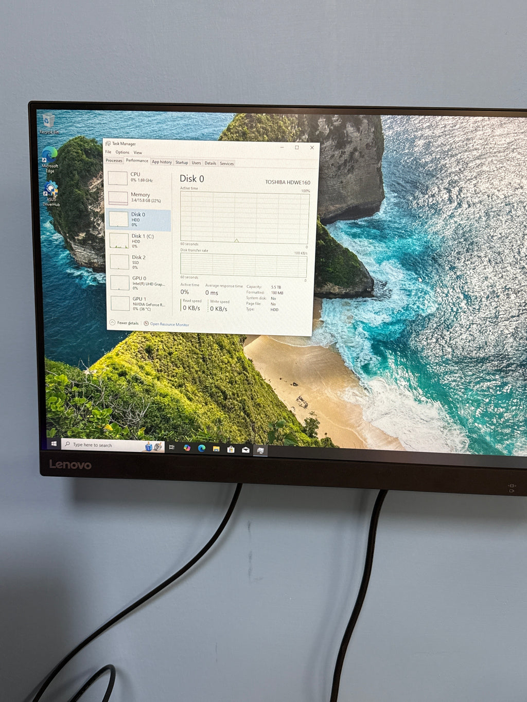 Custom PC Intel i7-8700k 16GB RAM GeForce RTX 3070 5.5TB HDD + 119GB SSD