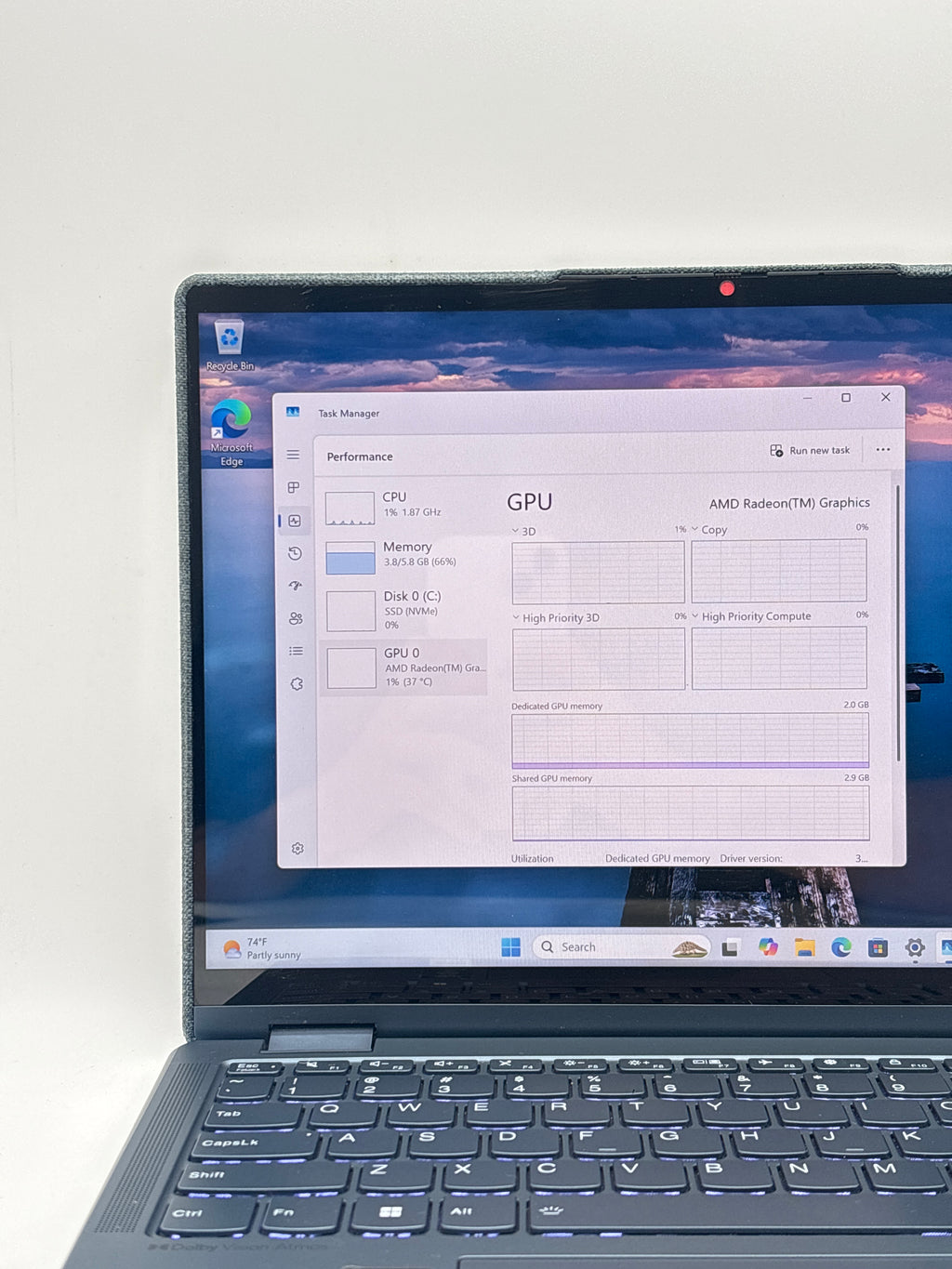 Lenovo Yoga 6 13.3" Ryzen 5 5500U 8GB RAM 256GB SSD Blue Laptop