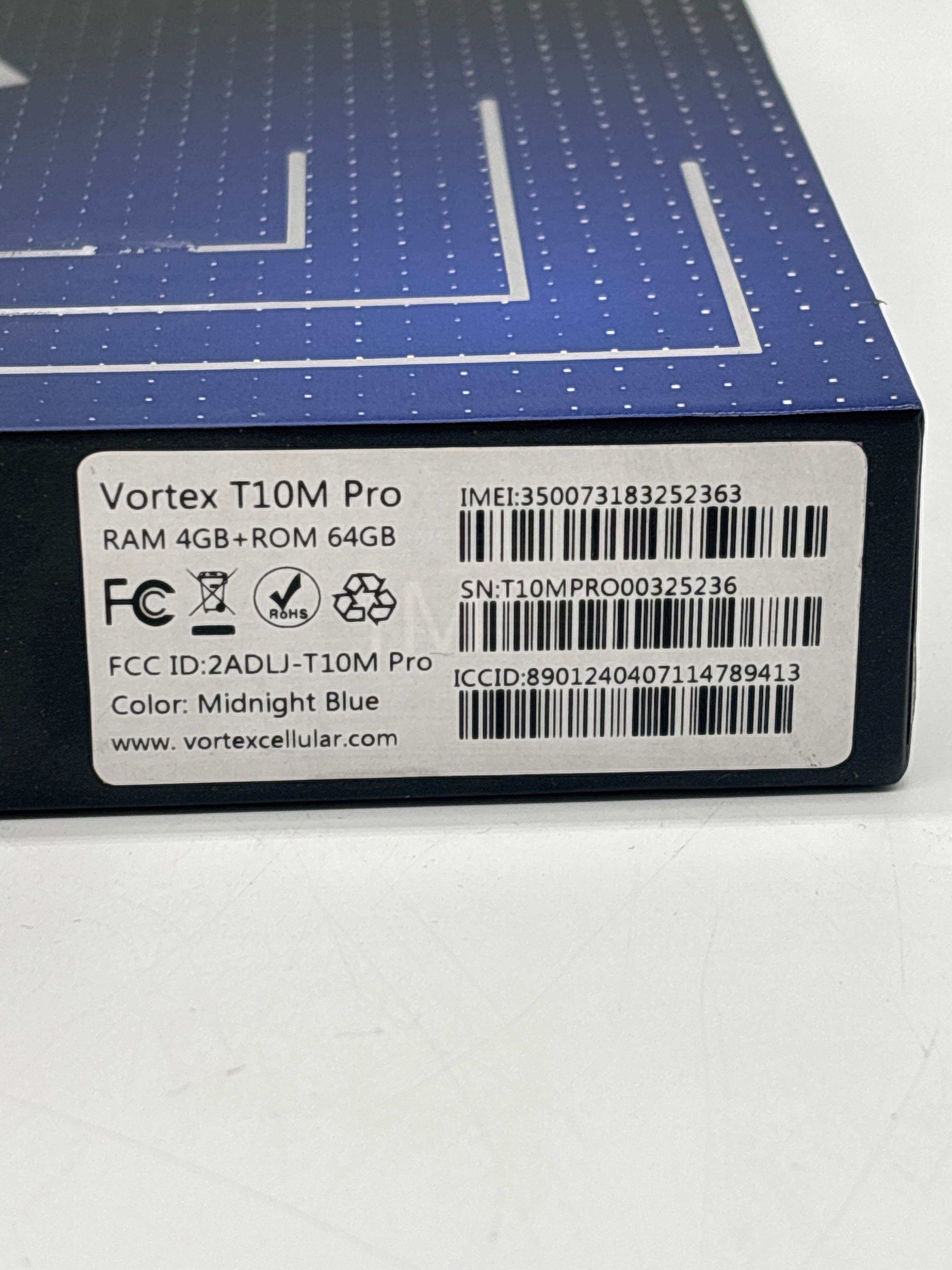 Vortex T10M Pro Tablet 64GB Android Wi-Fi + 4G Unlocked Blue New Open Box