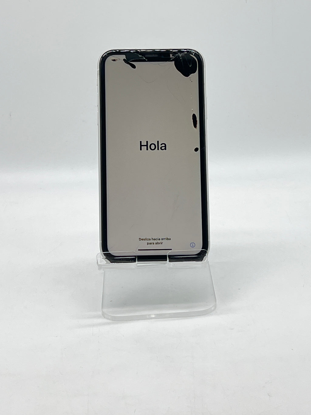 Apple iPhone XR 64GB Unlocked White - Cracked Screen Bad LCD