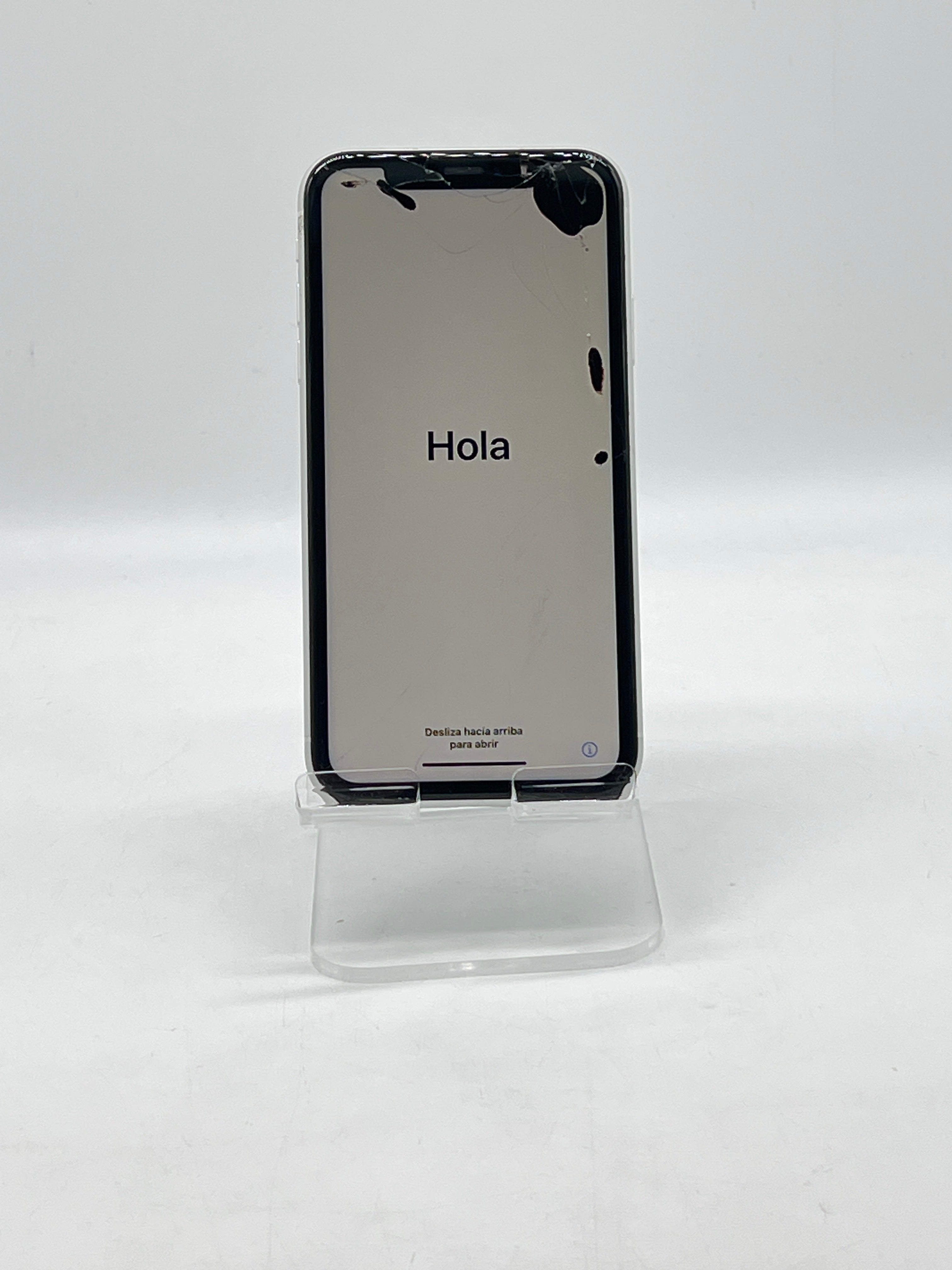 Apple iPhone XR 64GB Unlocked White - Cracked Screen Bad LCD