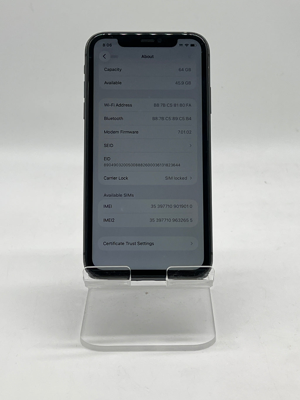 Apple iPhone 11 64GB Black Sprint Locked - For Parts
