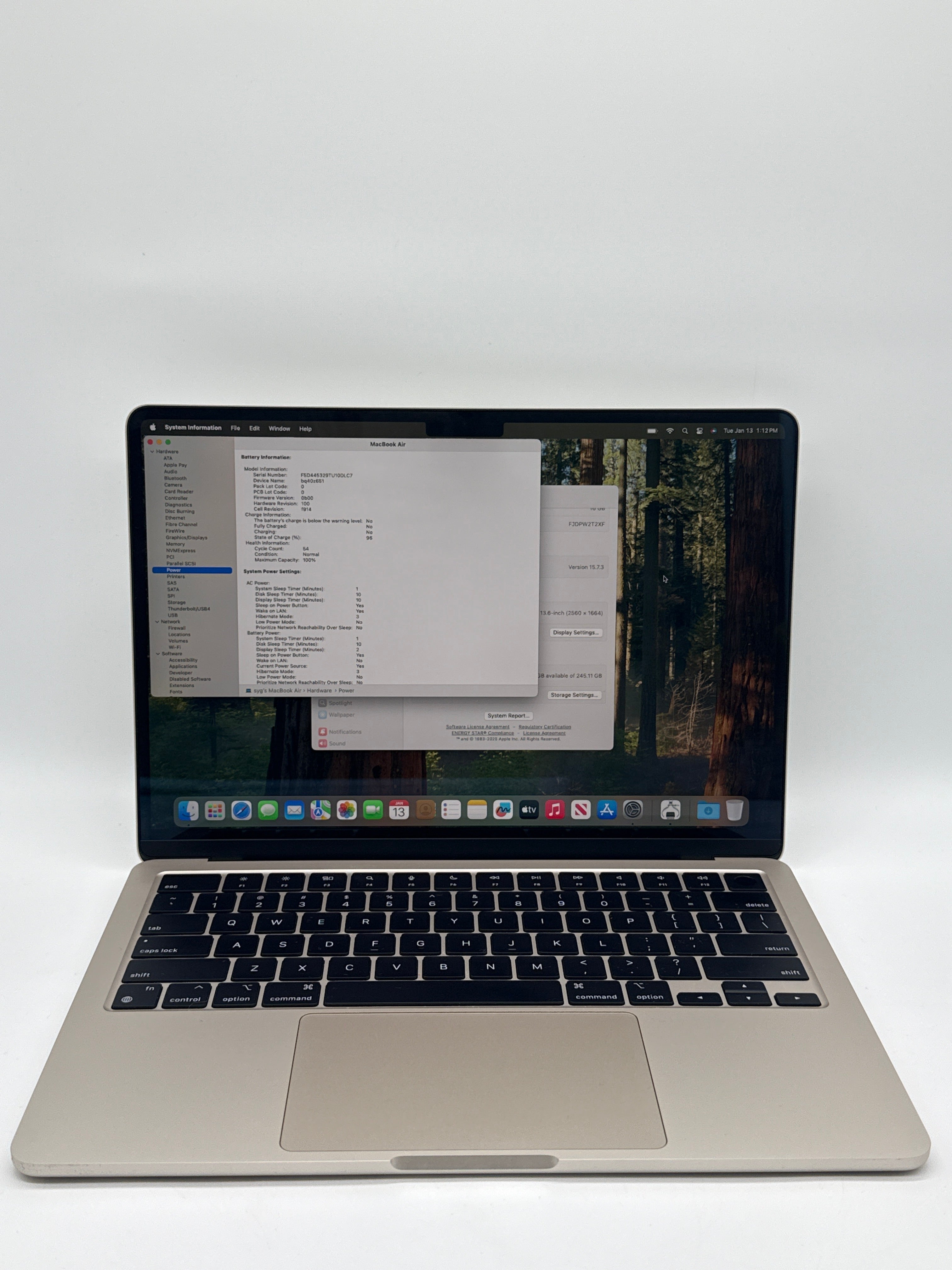 Apple MacBook Air 13" M2 A2681 16GB RAM 256GB SSD