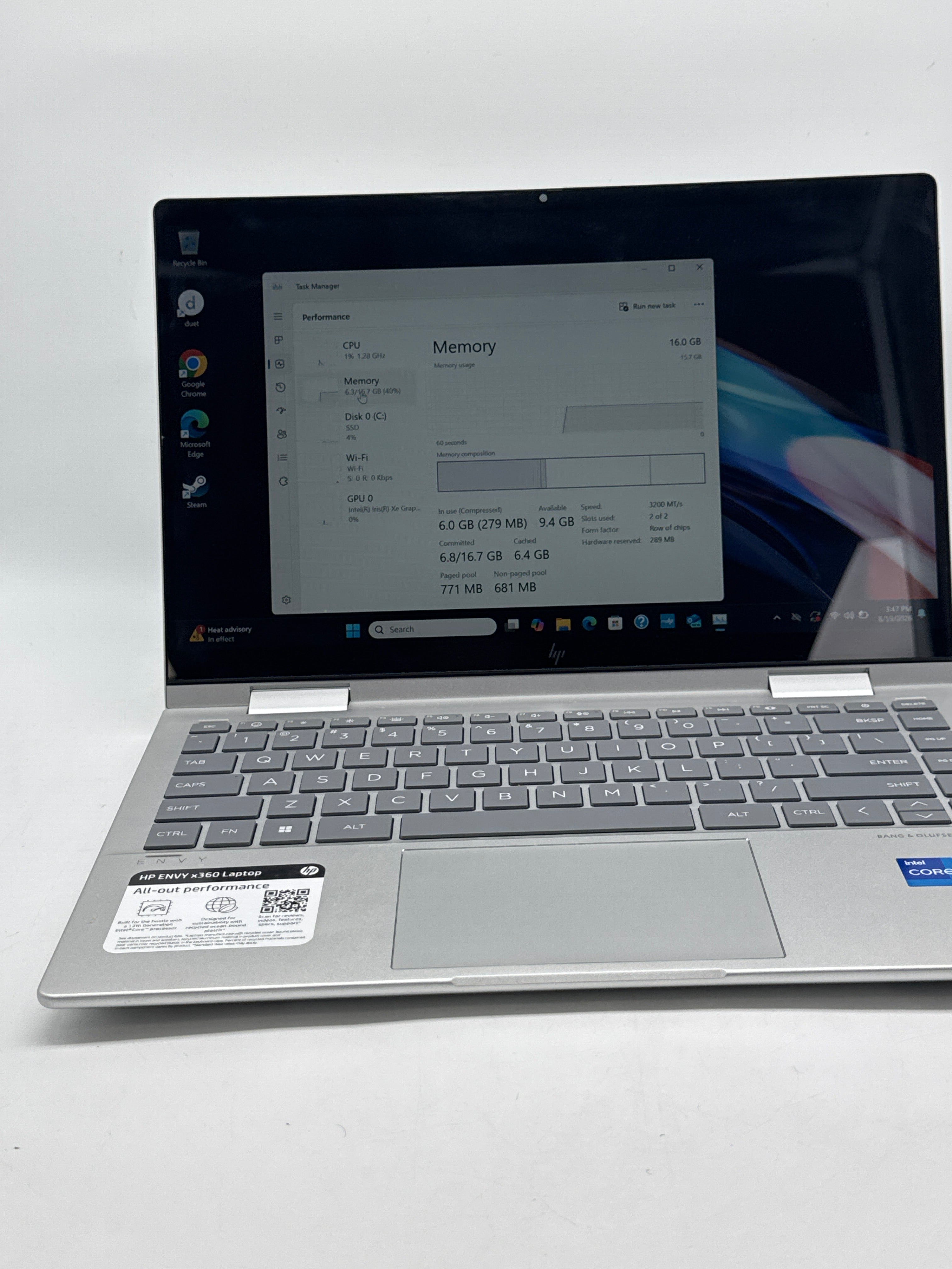 HP Envy x360 14" Intel Core i7-1355U 16GB RAM 1TB SSD - Used