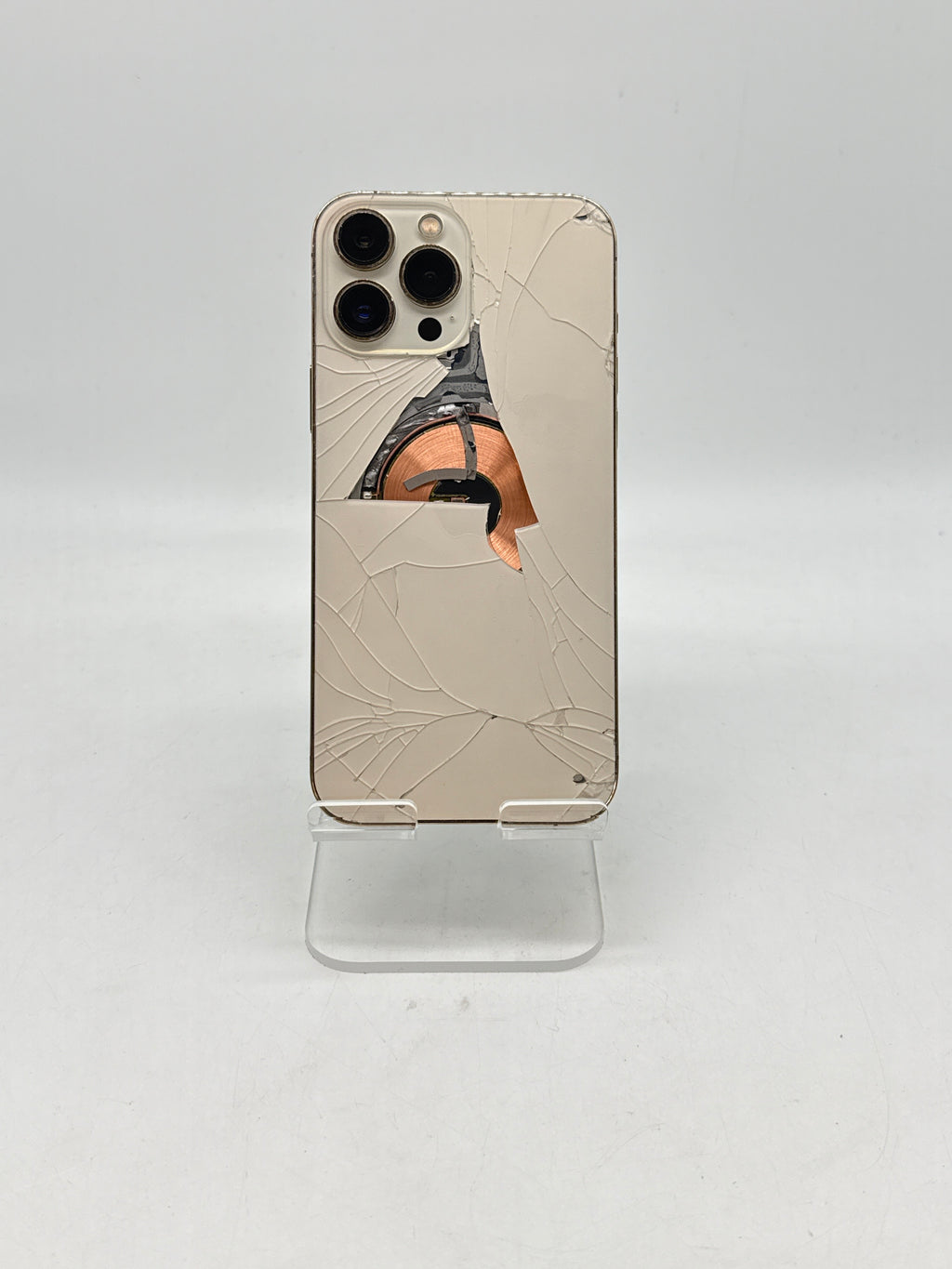 Apple iPhone 13 Pro Max 128GB Gold Unlocked - Cracked Back Service Battery