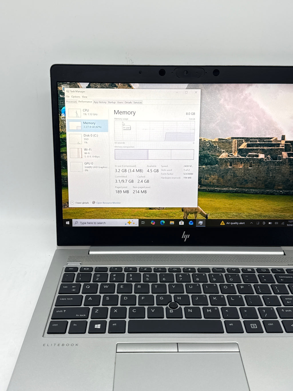 HP EliteBook 840 G5 14" Core i5-8365U 8GB RAM 256GB SSD - Used
