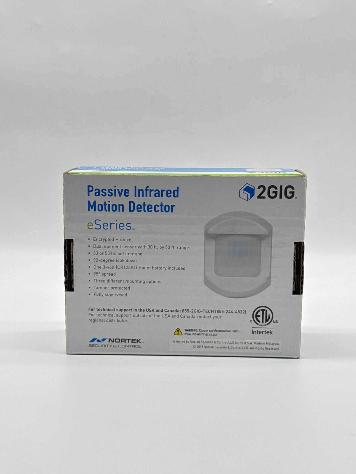 2GIG PIR1E-345 Wireless PIR Motion Detector 345MHz Pet Immunity - Open Box