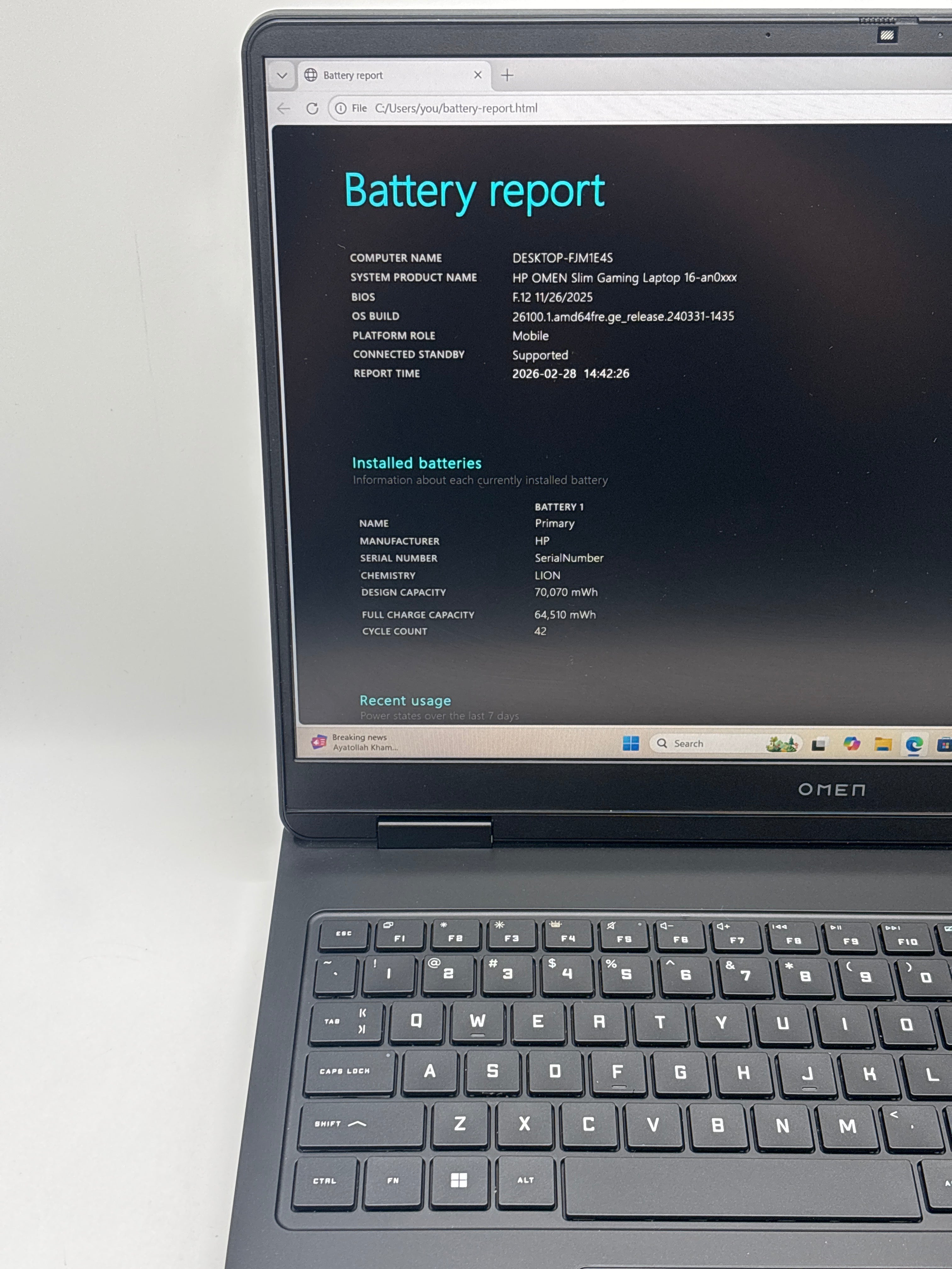 HP OMEN 16-an0001nr Ultra 7 255H 16GB RAM 1TB SSD RTX 5060