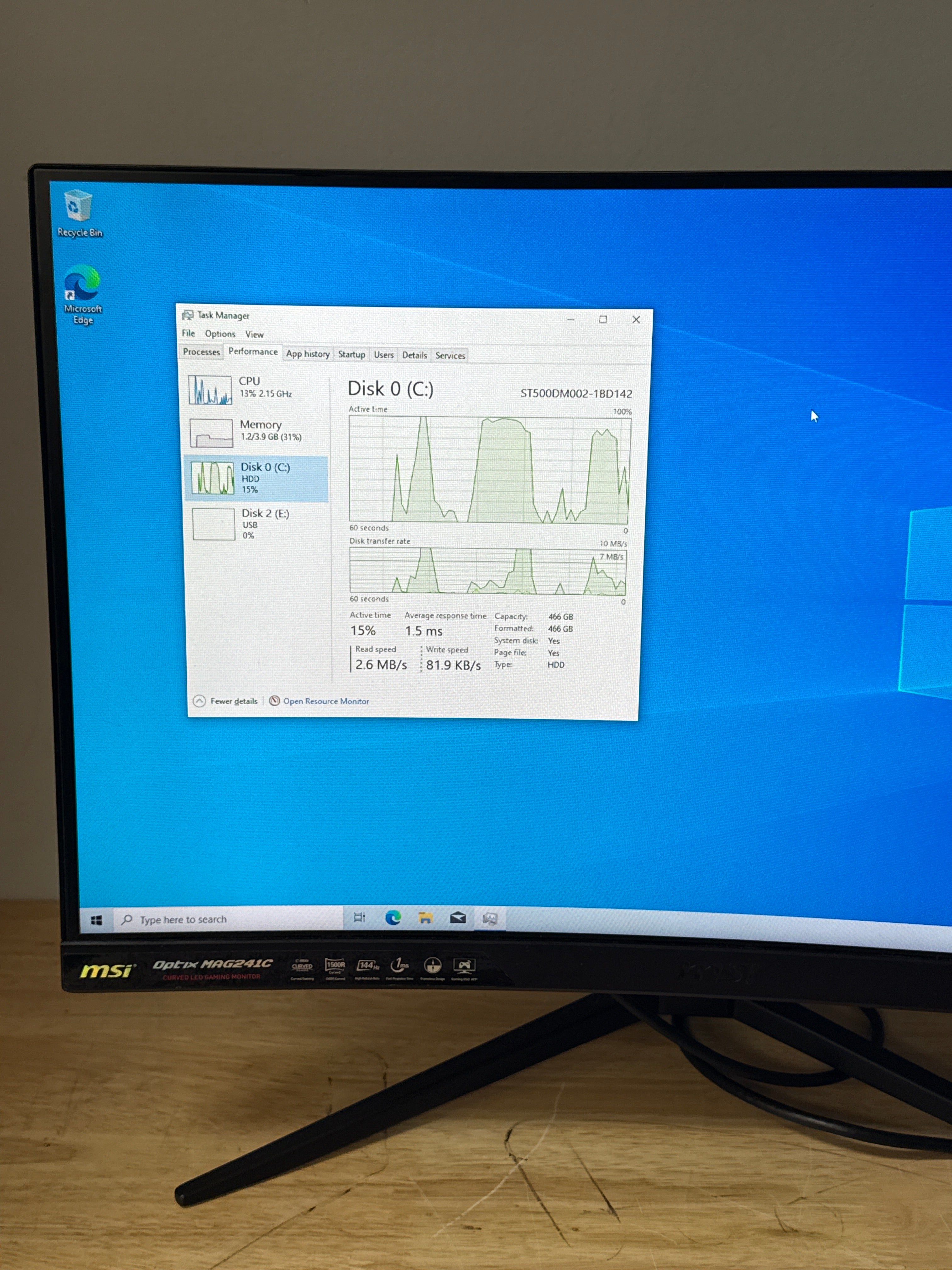 Dell Inspiron 3646 J1800 4GB RAM 500GB HDD - Bad HDD