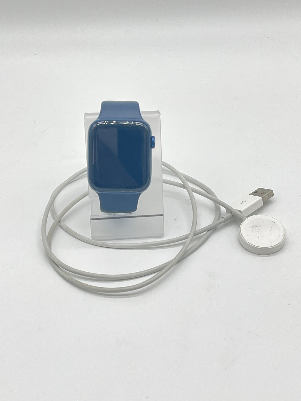 Apple Watch Series 6 44mm Blue Aluminum GPS A2292 Unlocked Sport Band Used