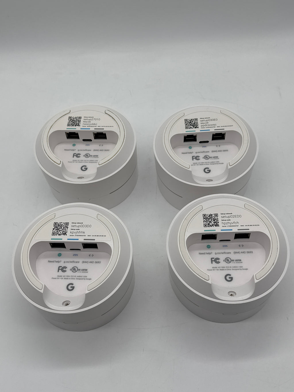 Lot Of 4 Google Nest Wifi AC-1304 Router - Used