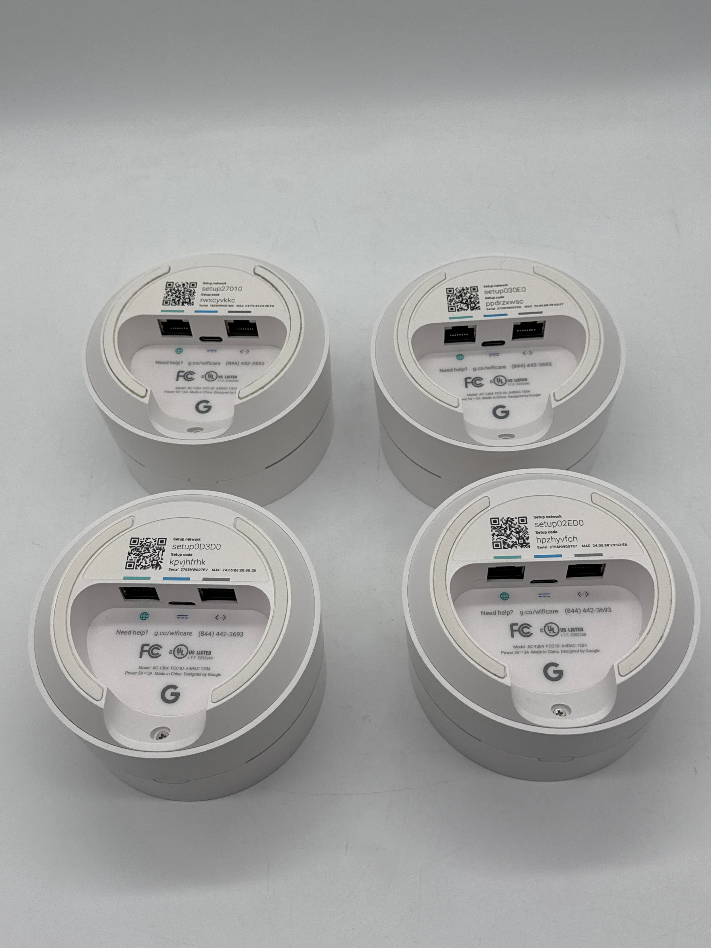 Lot Of 4 Google Nest Wifi AC-1304 Router - Used