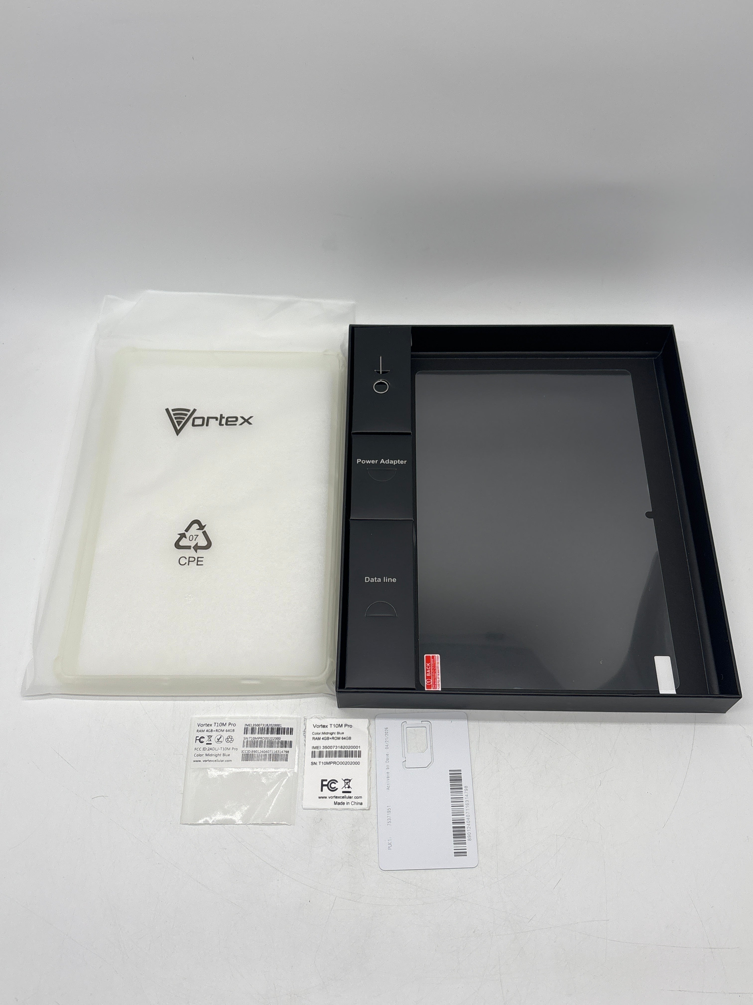 Vortex T10M Pro 10.1 Inch Tablet 64GB Wi-Fi + 4G Blue - New Open Box