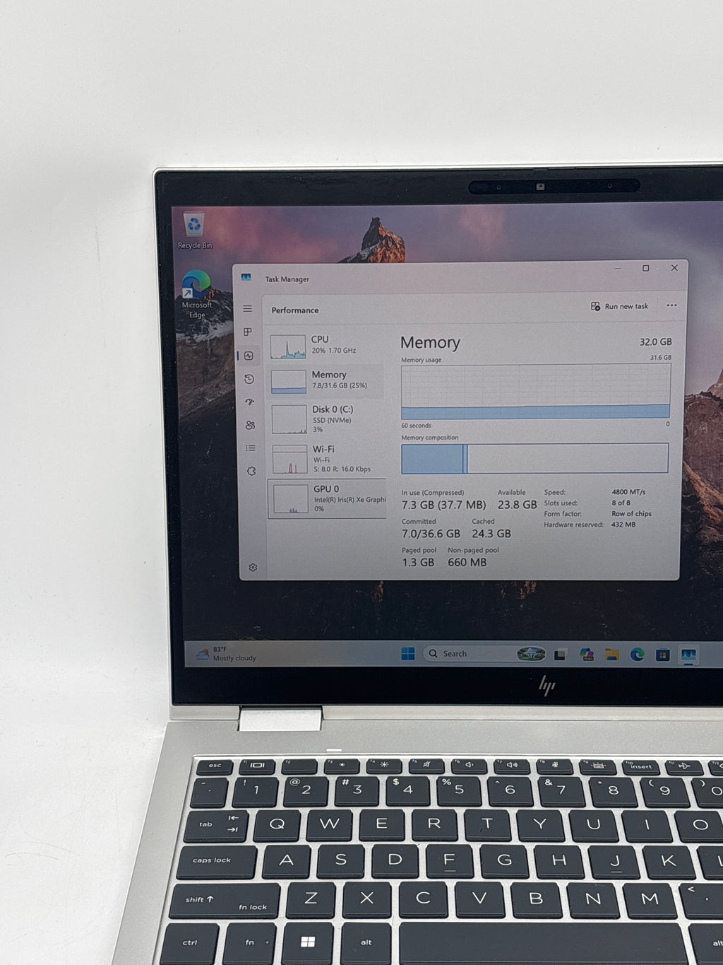 HP ENVY X360 830 G10 i7-1365U 32GB RAM 512GB SSD - Scuffs on Screen