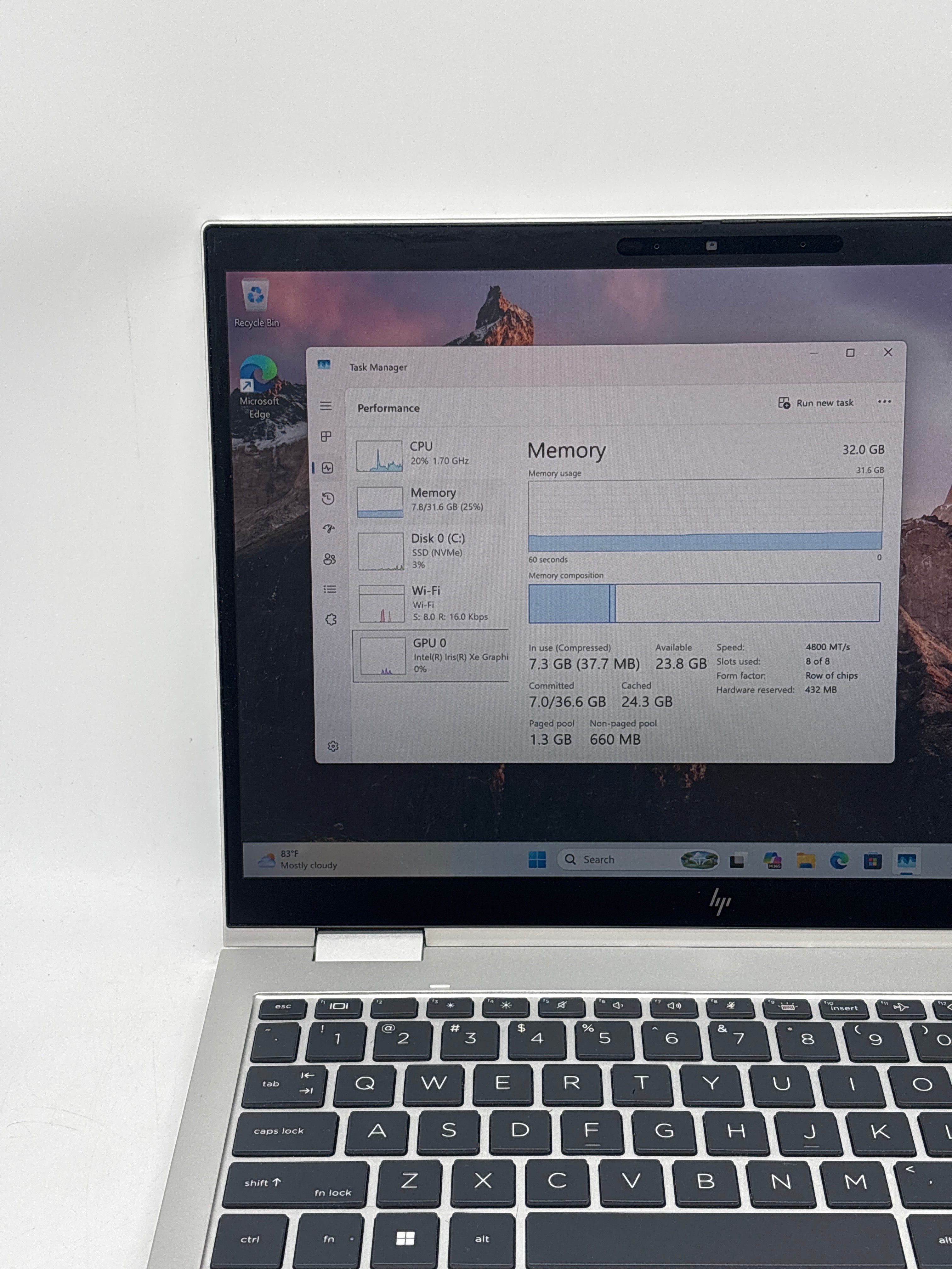 HP ENVY X360 830 G10 i7-1365U 32GB RAM 512GB SSD - Scuffs on Screen