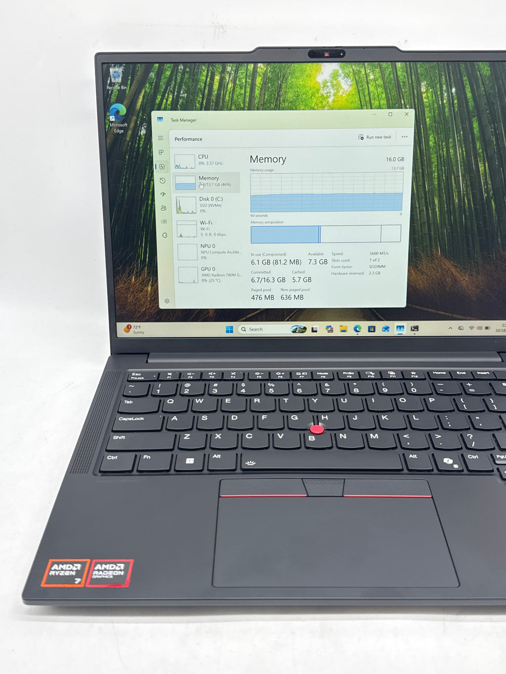 Lenovo ThinkPad E14 Gen 7 Ryzen 7 250 16GB RAM 512GB SSD Black 14in - For Parts