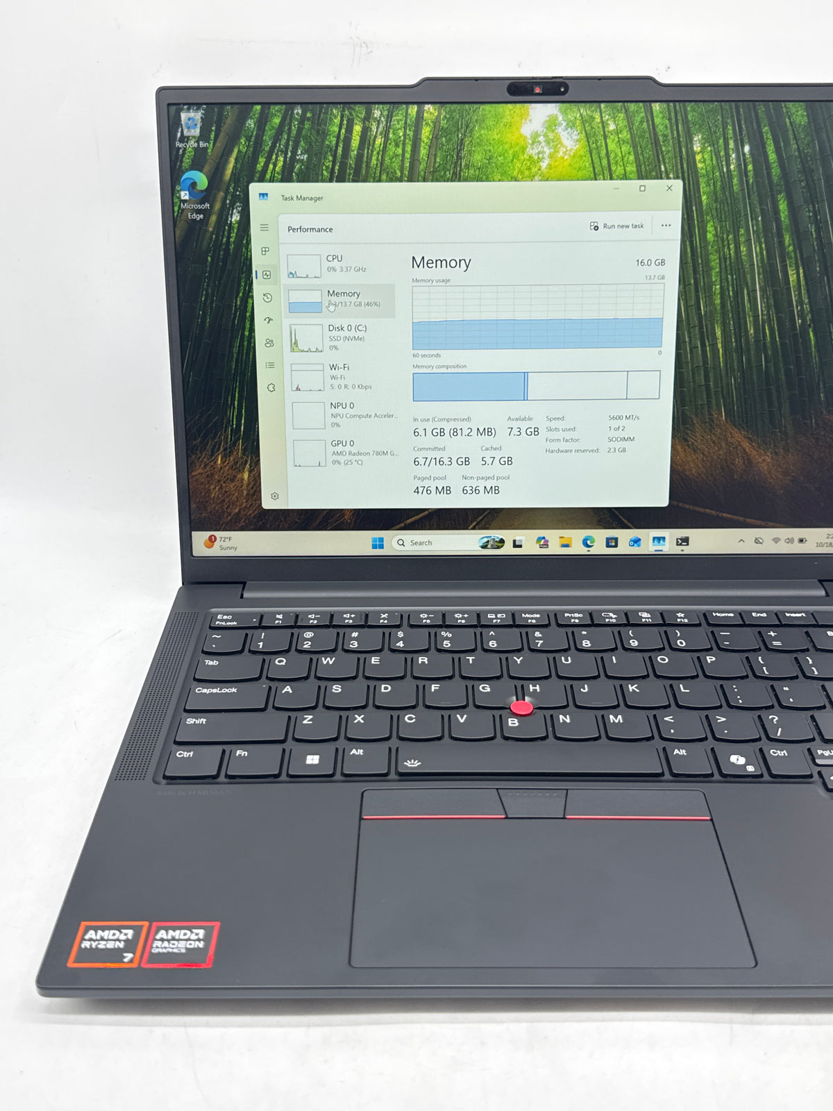 Lenovo ThinkPad E14 Gen 7 Ryzen 7 250 16GB RAM 512GB SSD Black 14in - For Parts