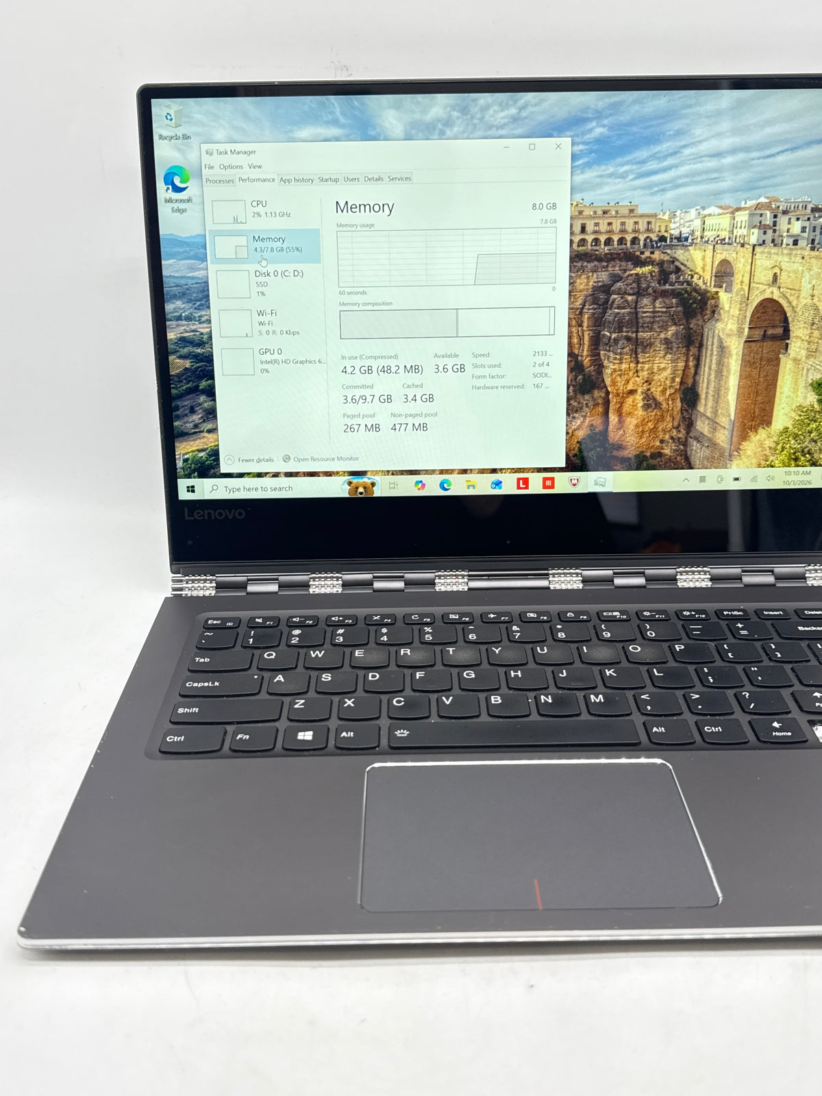 Lenovo Yoga 910-13IKB 13in Core i7 7500U 8GB RAM 256GB SSD - Read