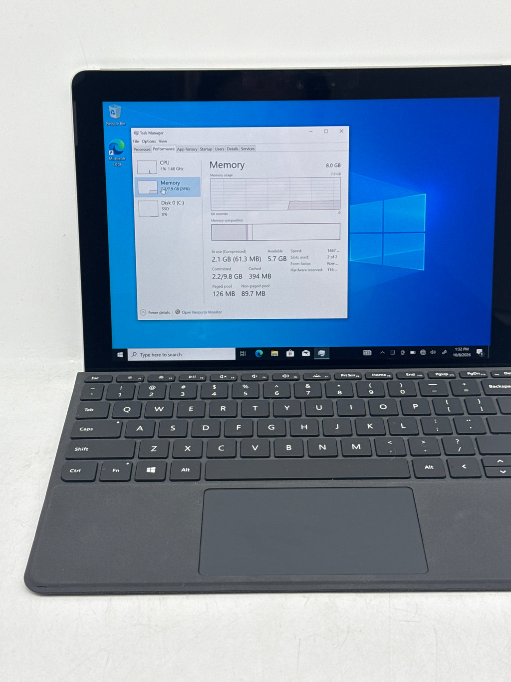 Microsoft Surface Go 1824 Intel Pentium 4415Y 8GB RAM 128GB SSD Wi-Fi - Used