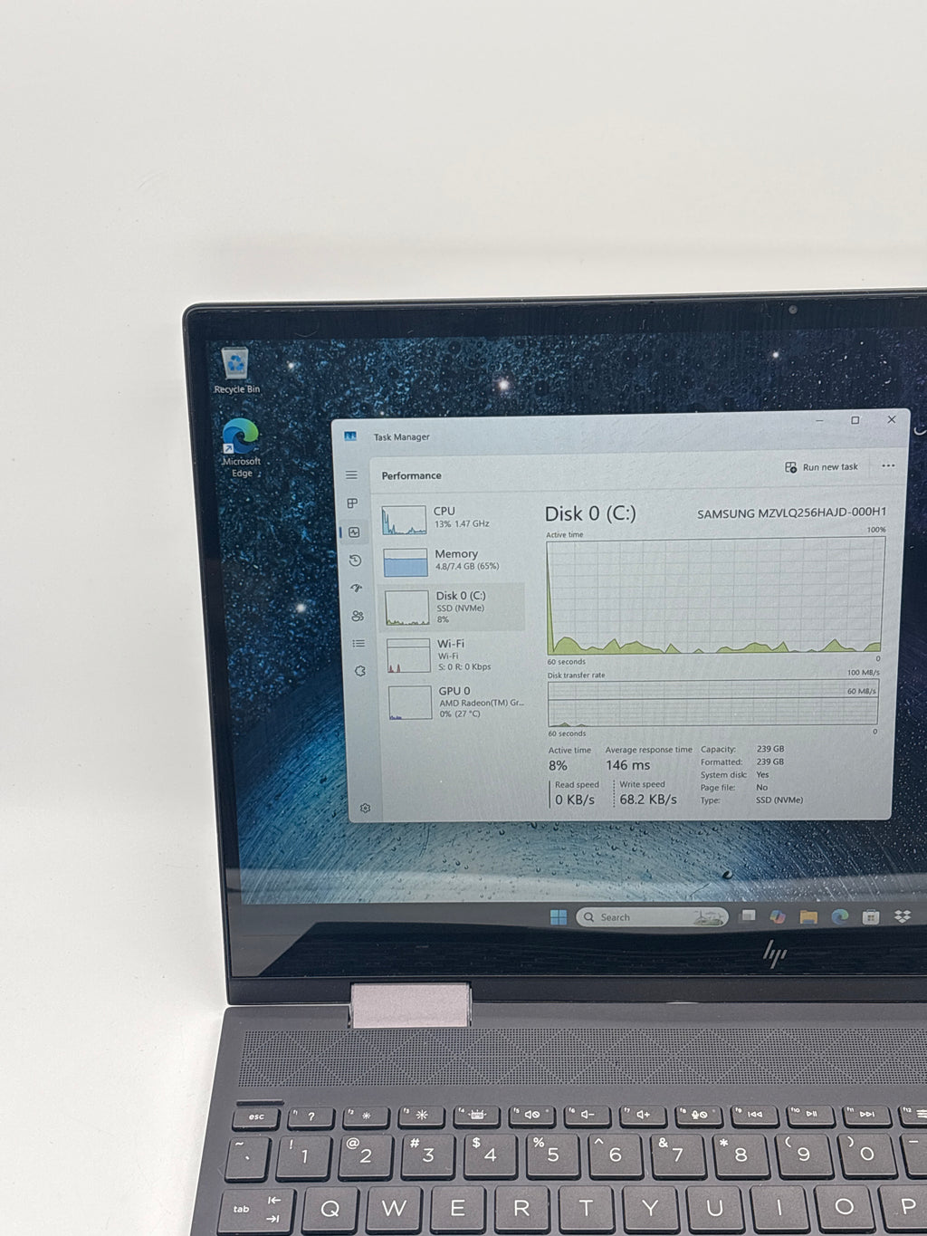 HP ENVY x360 AMD Ryzen 5 4500U 8GB RAM 256GB SSD