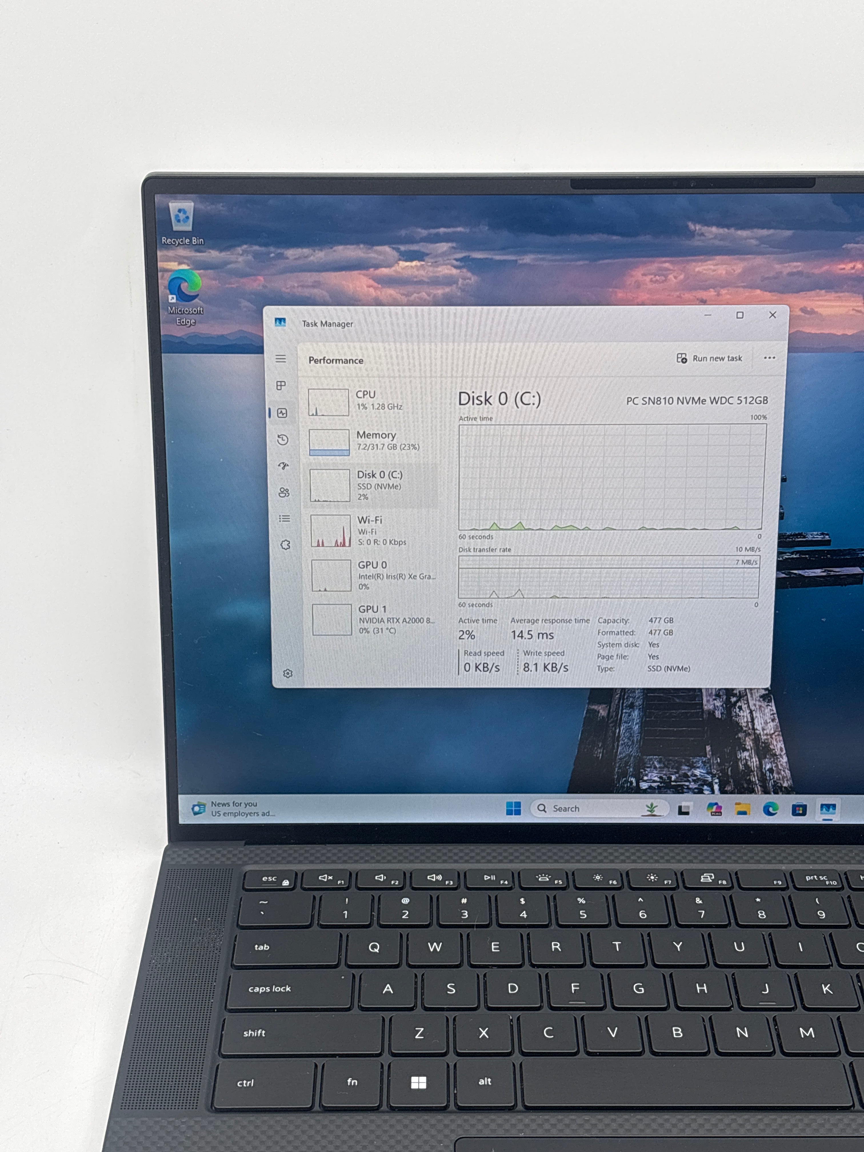 Dell Precision 5570 i7-12700H 32GB RAM 512GB SSD RTX A2000 - Remotely Managed
