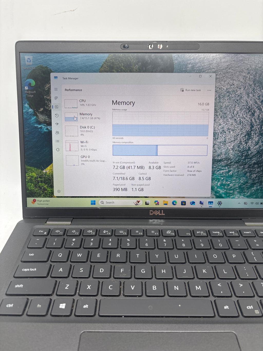 Dell Latitude 7420 i7-1185G7 16GB RAM 256GB SSD - For Parts (Read)