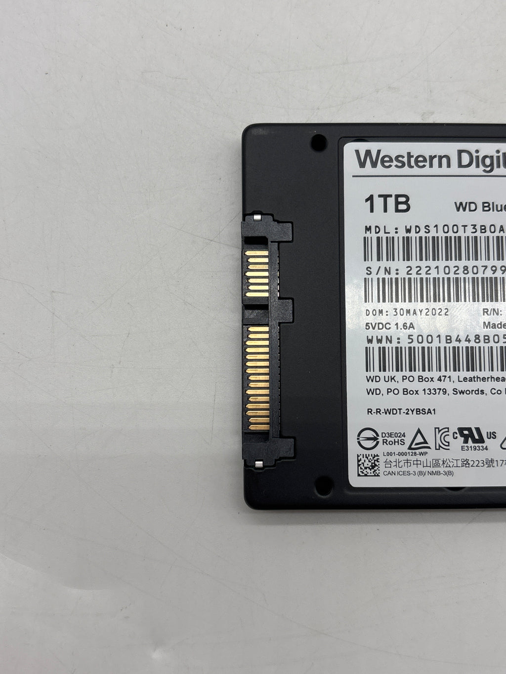 Western Digital WD Blue SA510 1TB SATA III SSD Black - Used