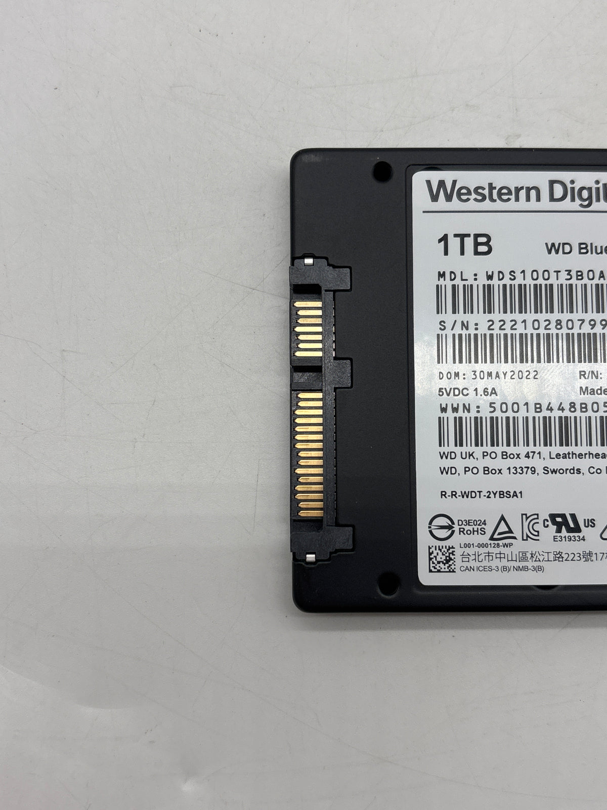 Western Digital WD Blue SA510 1TB SATA III SSD Black - Used