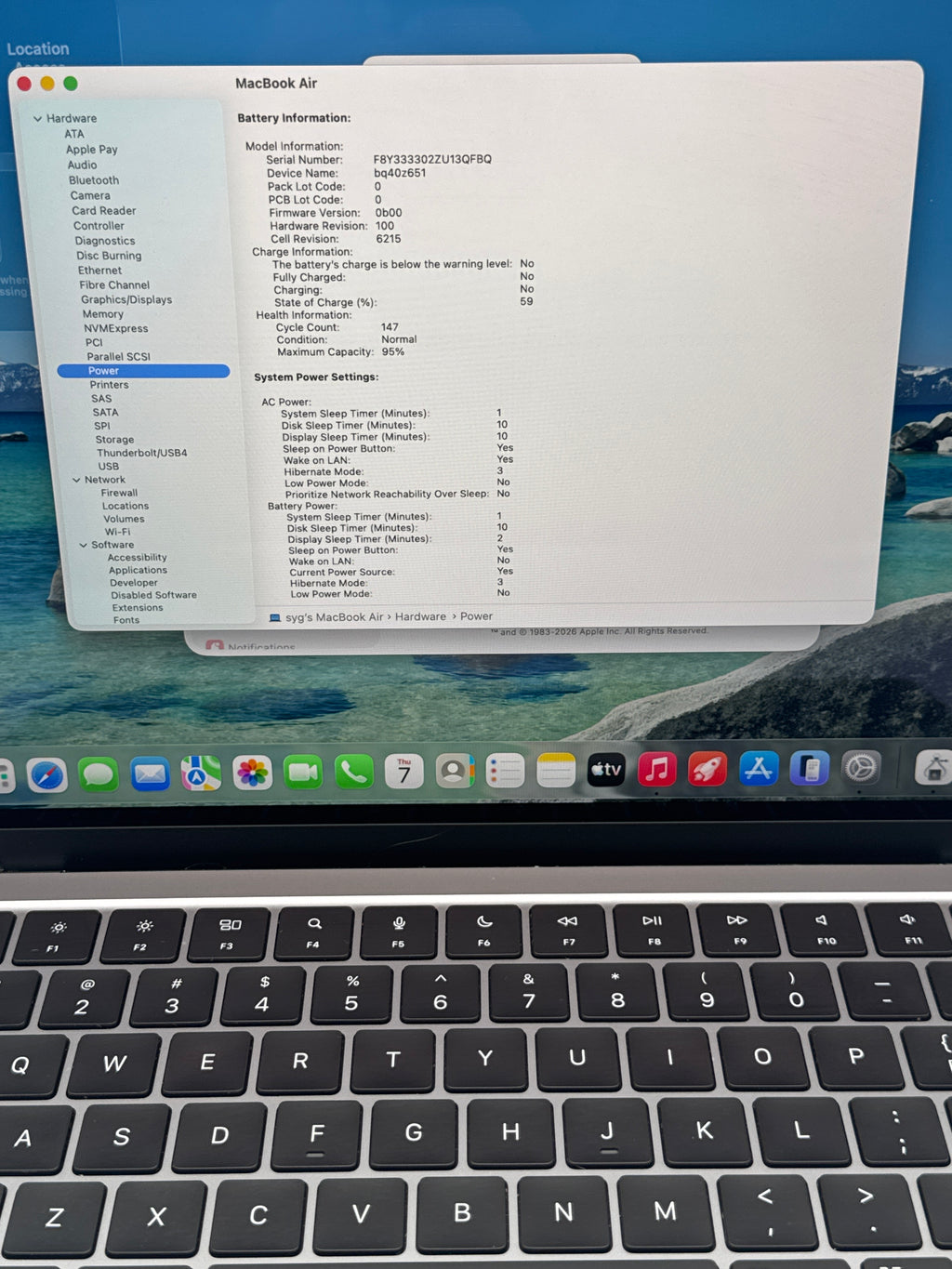 Apple MacBook Air 13" 2022 A2681 M2 8GB RAM 512GB SSD
