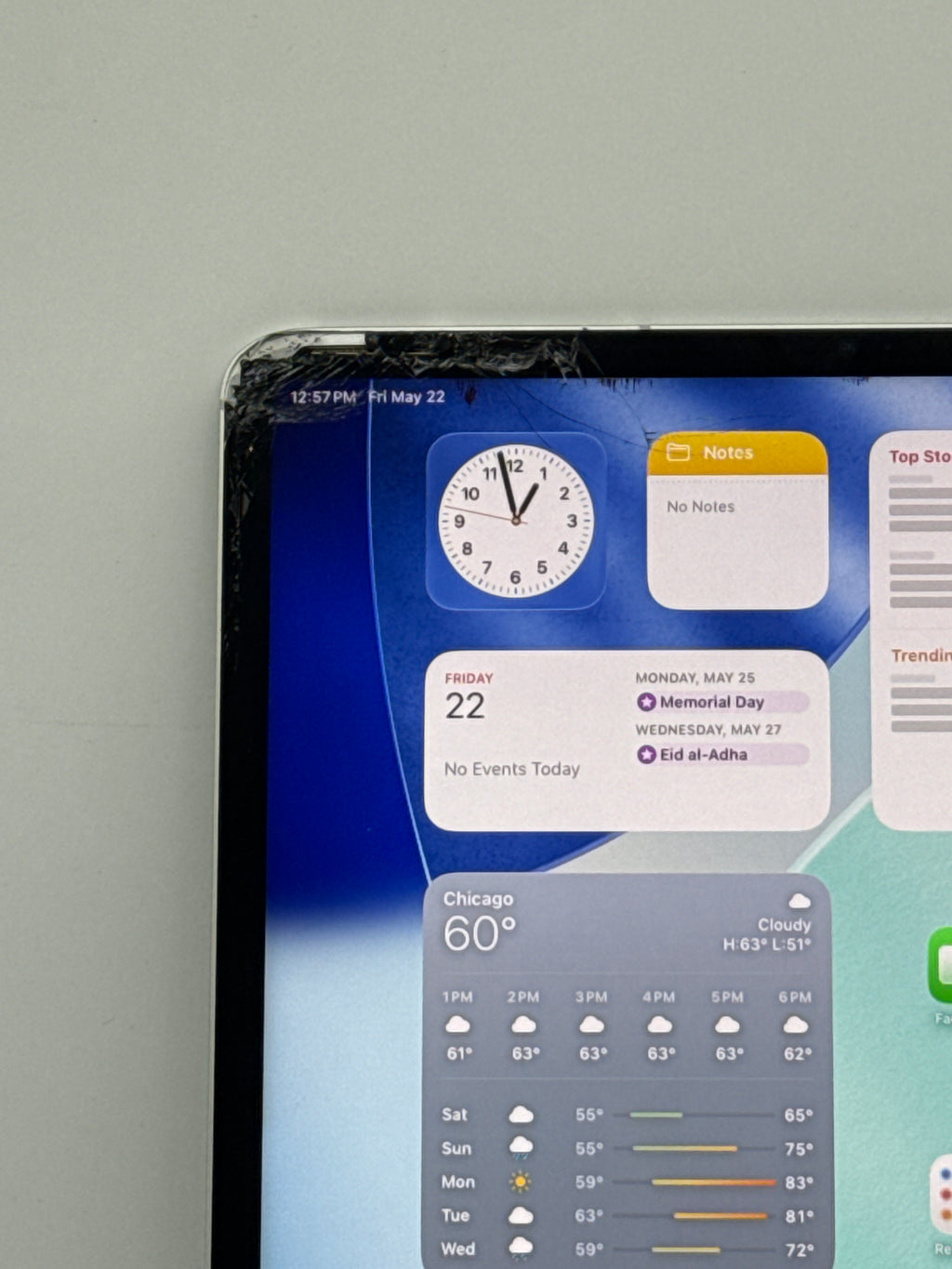 Apple iPad Pro 12.9" (5th Gen) A2379 2TB Unlocked Broken screen
