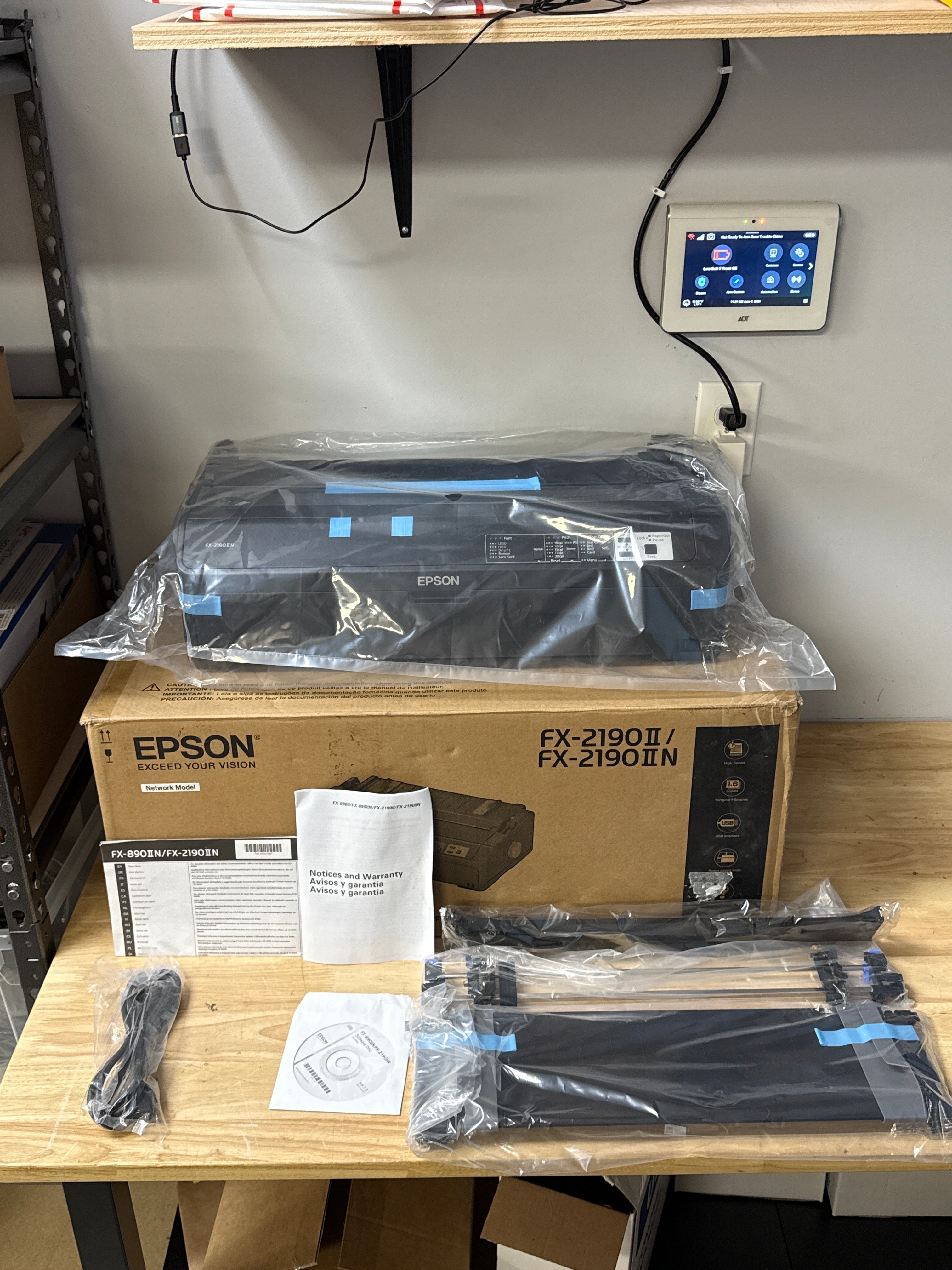 Epson FX-2190II / FX-2190 II N Monochrome Dot Matrix Printer - Used