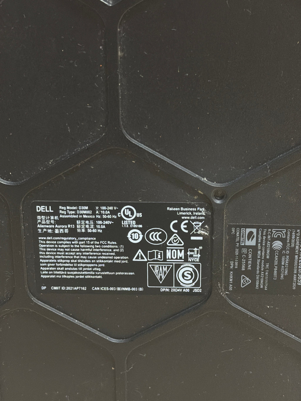 Dell Alienware Aurora R13 i7 32GB RAM DDR5 1TB SSD RTX 3060Ti - READ