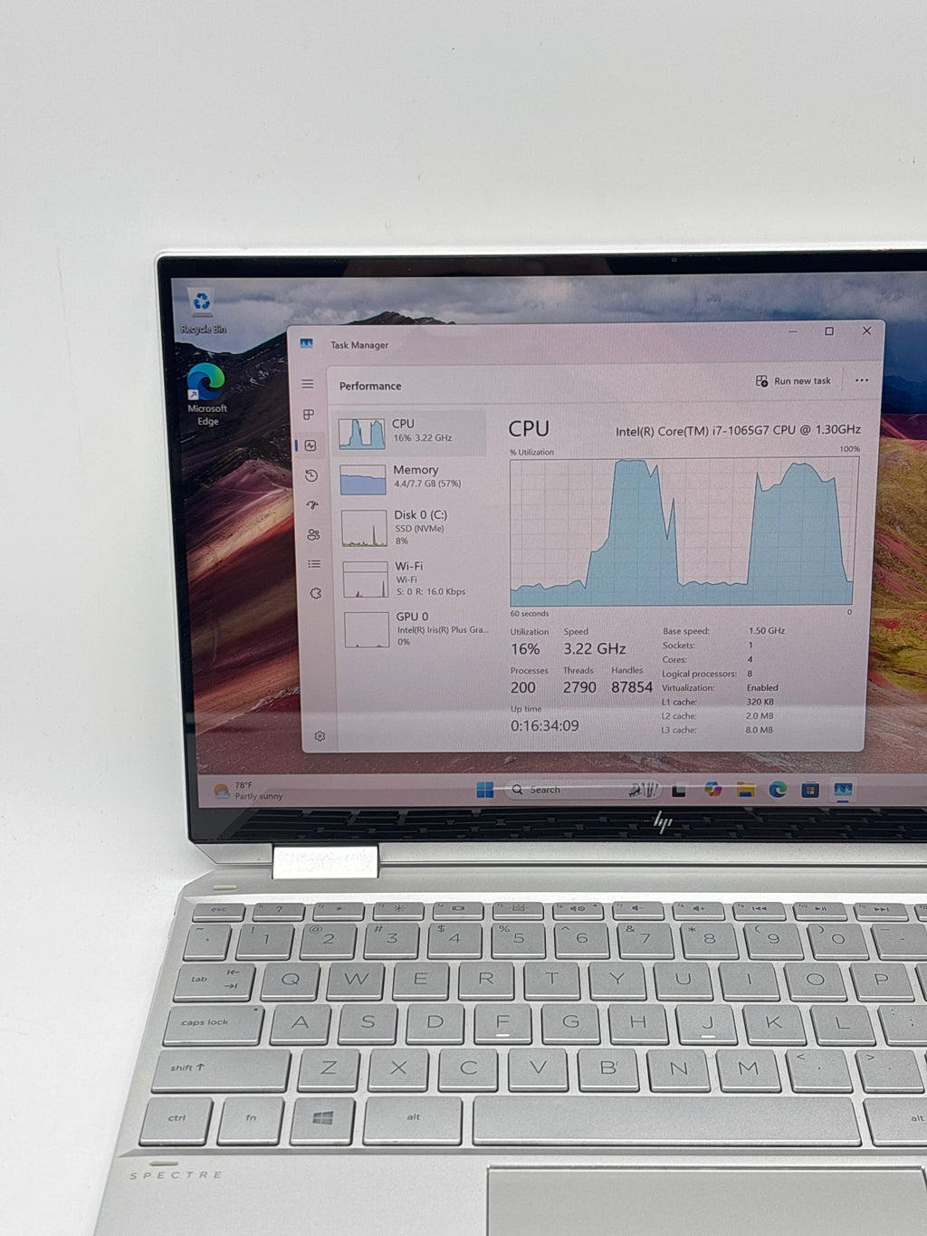 HP Spectre x360 13-aw0013dx i7-1065G7 8GB RAM 512GB SSD