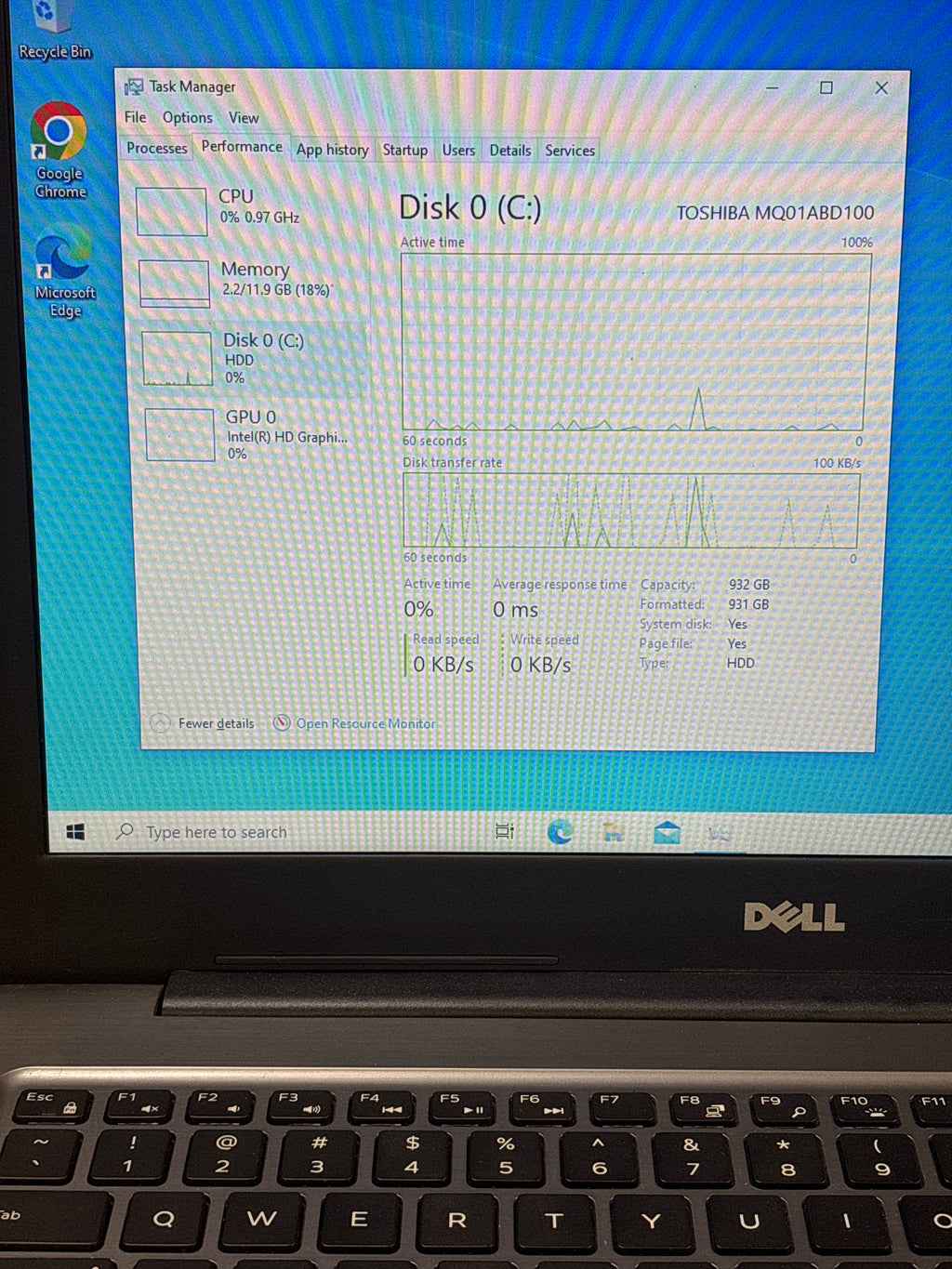 Dell Inspiron 15 5567 i5-7200U 12GB RAM 1TB HDD - Bad HDD