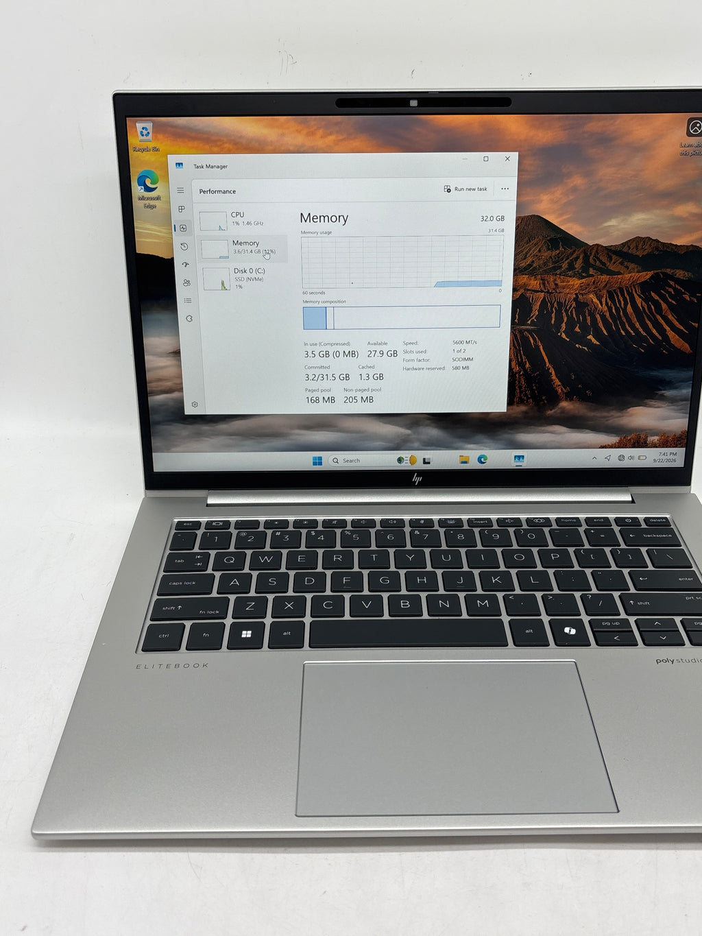 HP EliteBook 840 G11 14" Intel Ultra 5 135U 32GB RAM 1TB SSD - Used