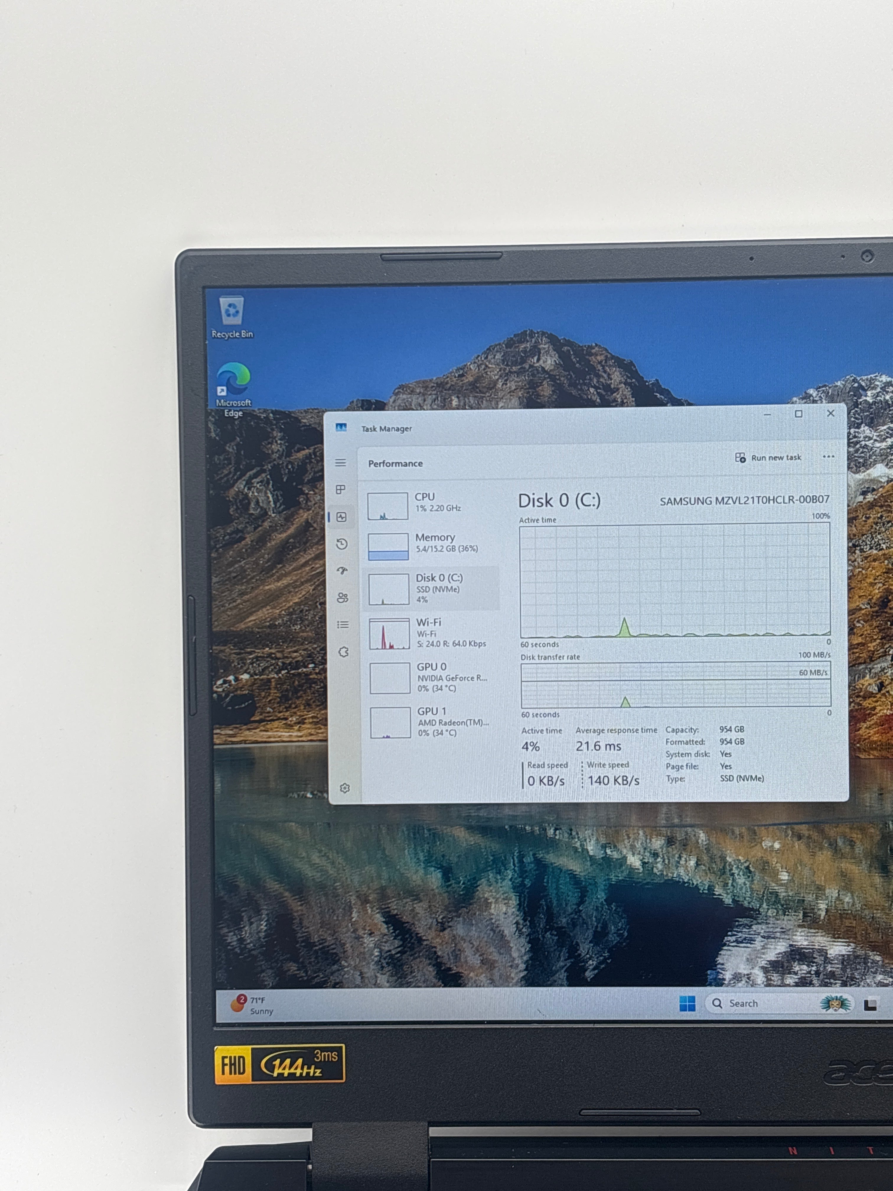Acer Nitro 5 N22C2 Ryzen 7 6800H 16GB RAM 1TB SSD GeForce RTX 3060