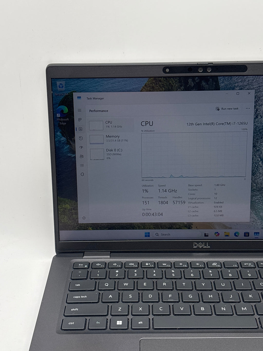 Dell Latitude 7430 i7-1265U 32GB RAM 512GB SSD - Bios Locked/Remotely Managed